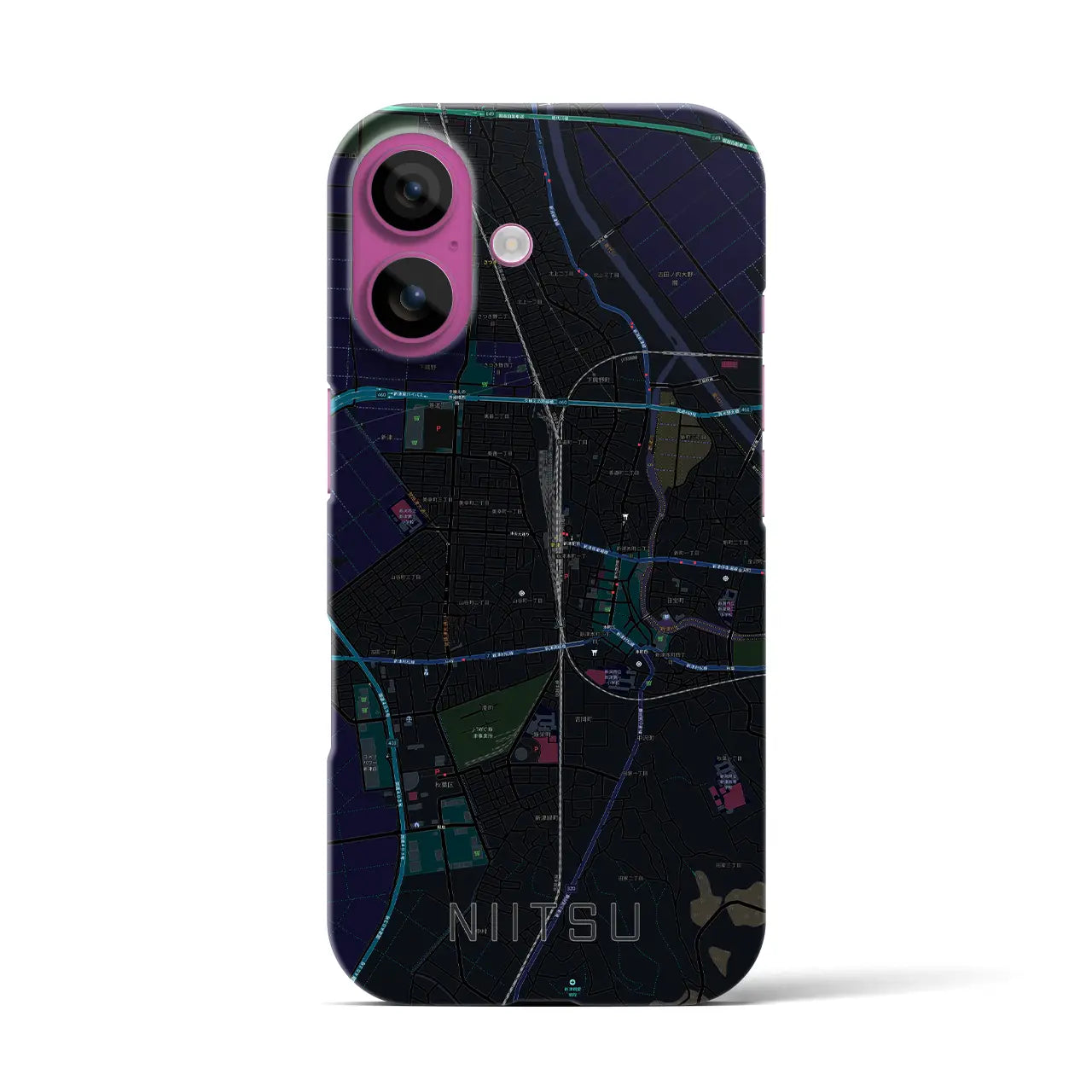 【新津(新潟県)】地図柄iPhoneケース(バックカバータイプ)