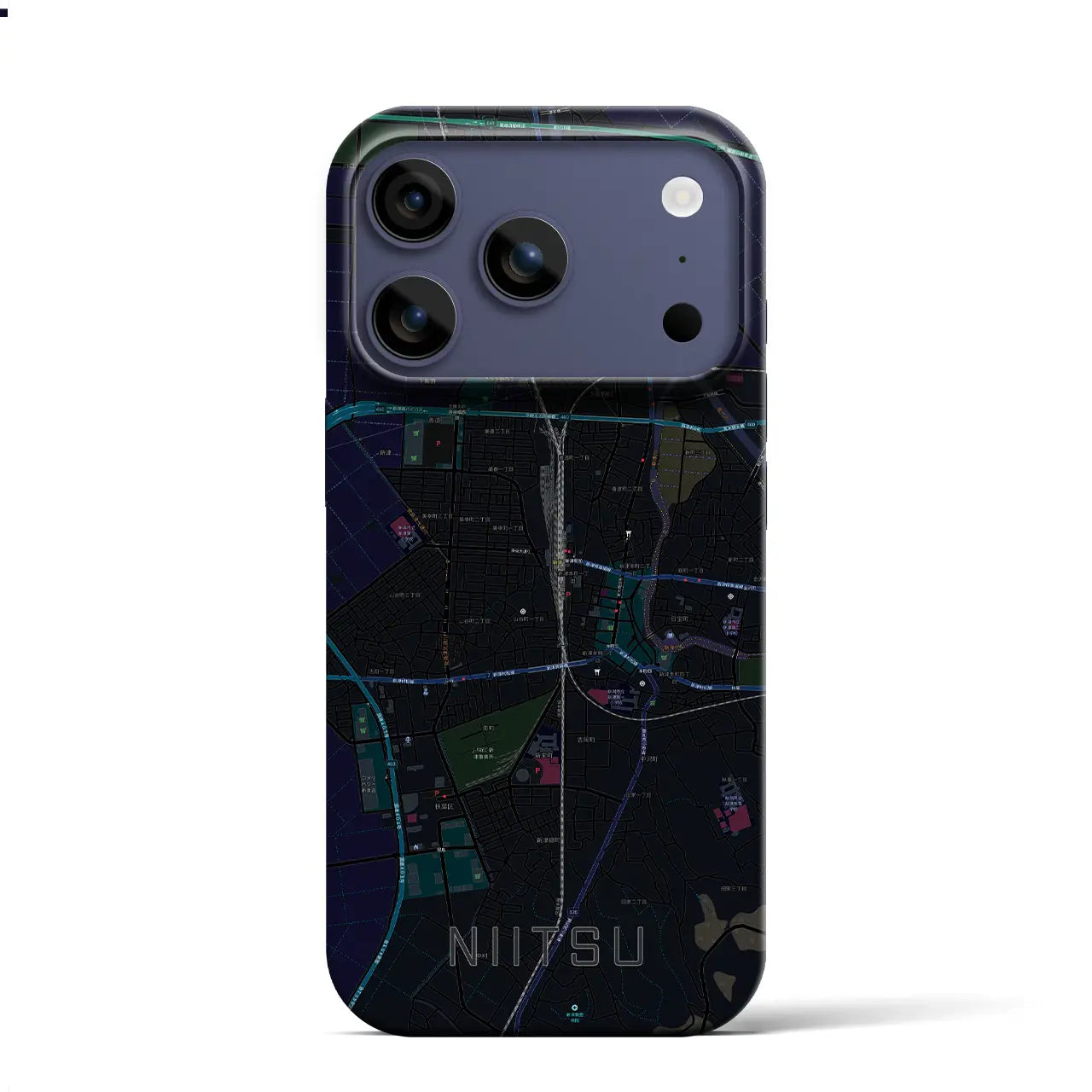 【新津(新潟県)】地図柄iPhoneケース(バックカバータイプ)