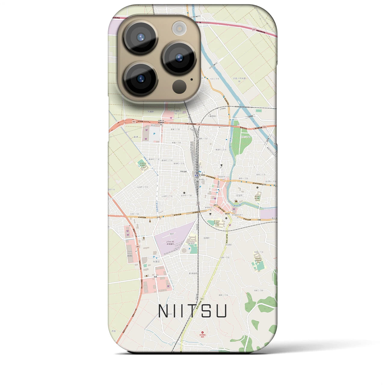 【新津(新潟県)】地図柄iPhoneケース(バックカバータイプ)