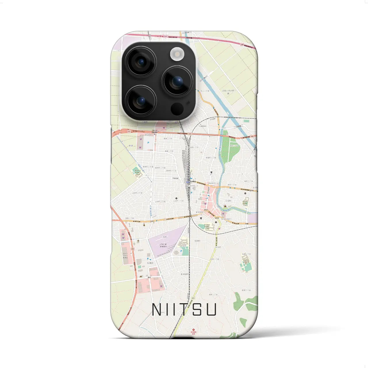 【新津(新潟県)】地図柄iPhoneケース(バックカバータイプ)