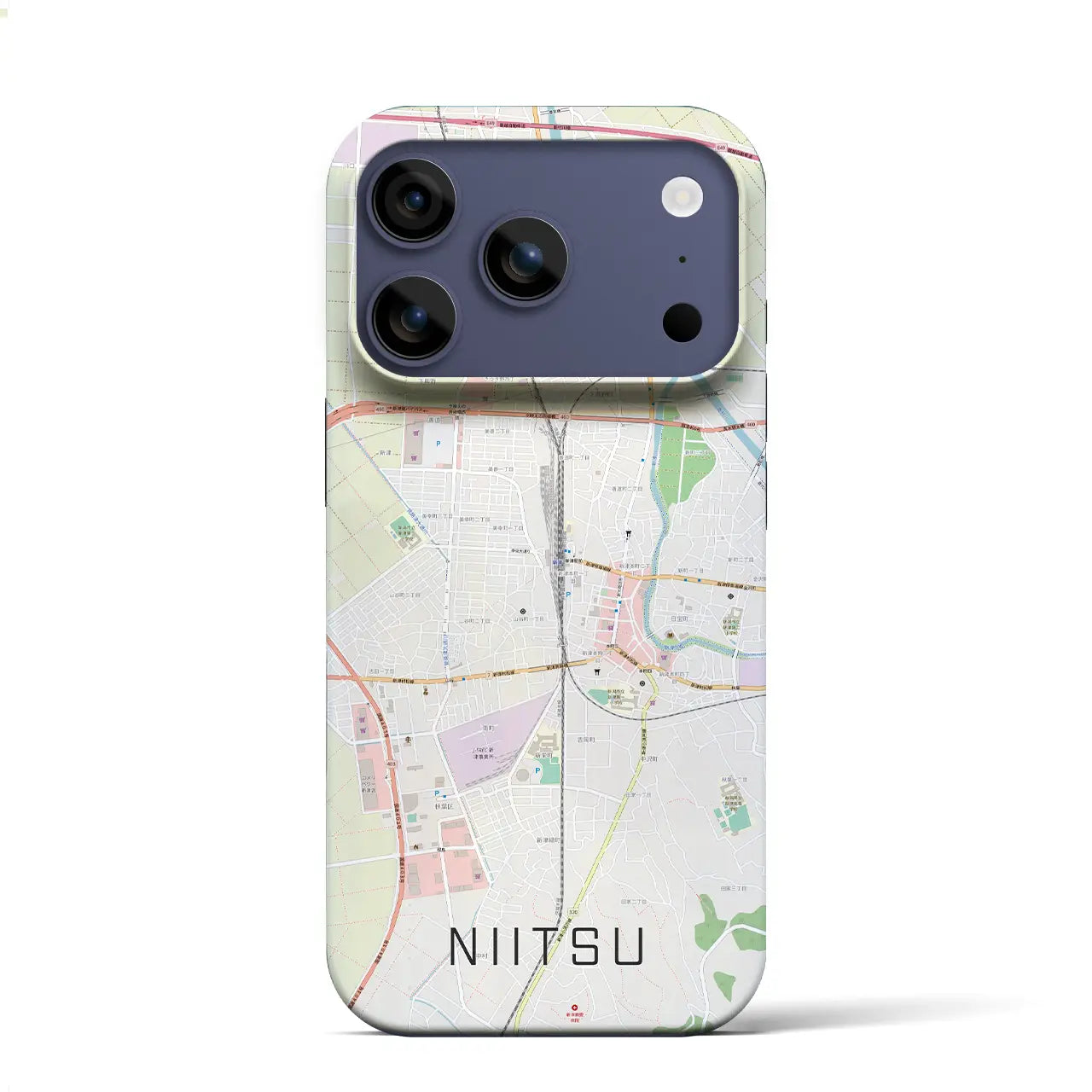 【新津(新潟県)】地図柄iPhoneケース(バックカバータイプ)