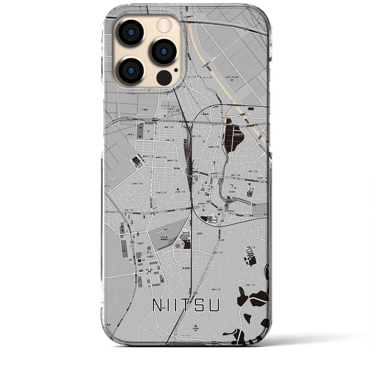 【新津(新潟県)】地図柄iPhoneケース(クリアタイプ)