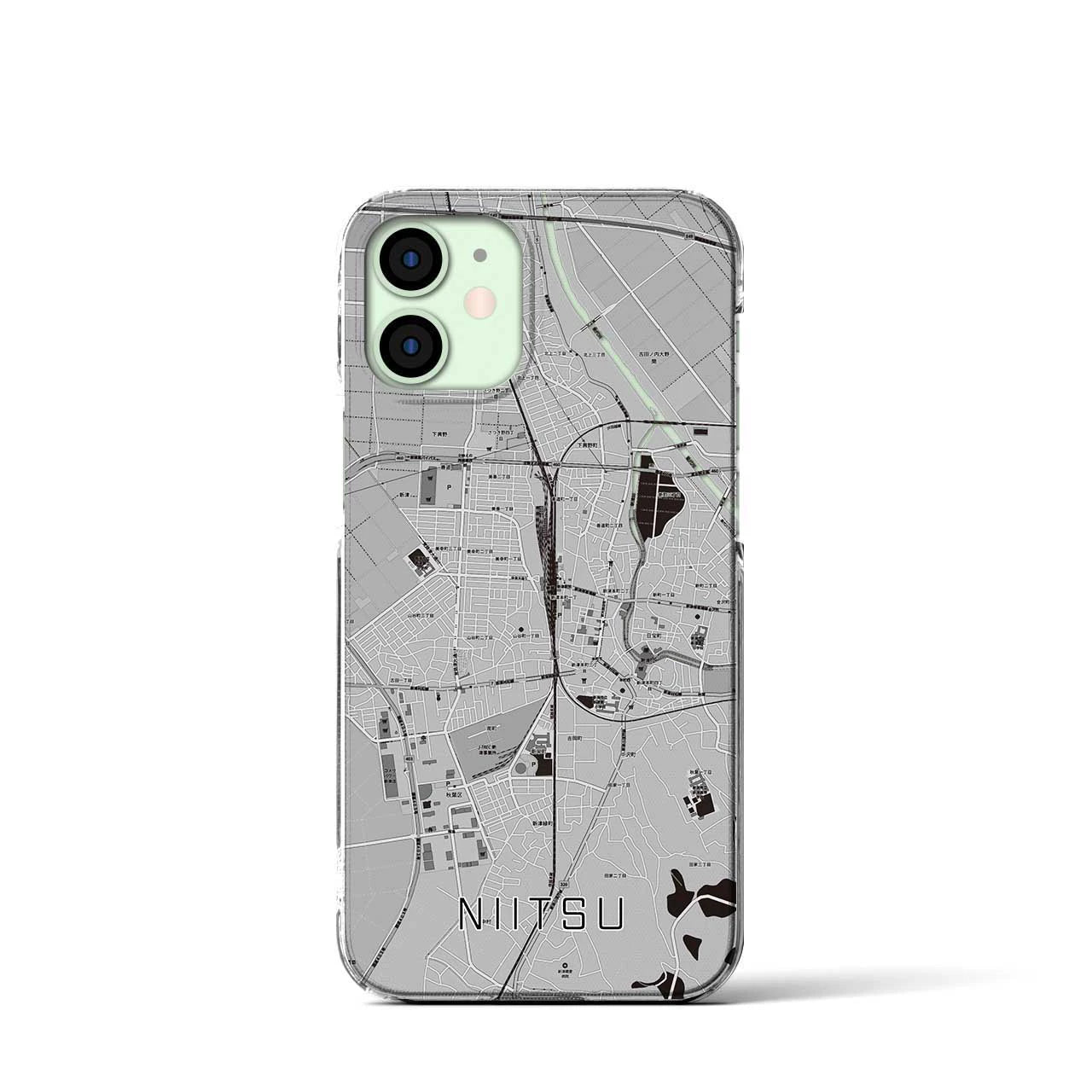 【新津(新潟県)】地図柄iPhoneケース(クリアタイプ)