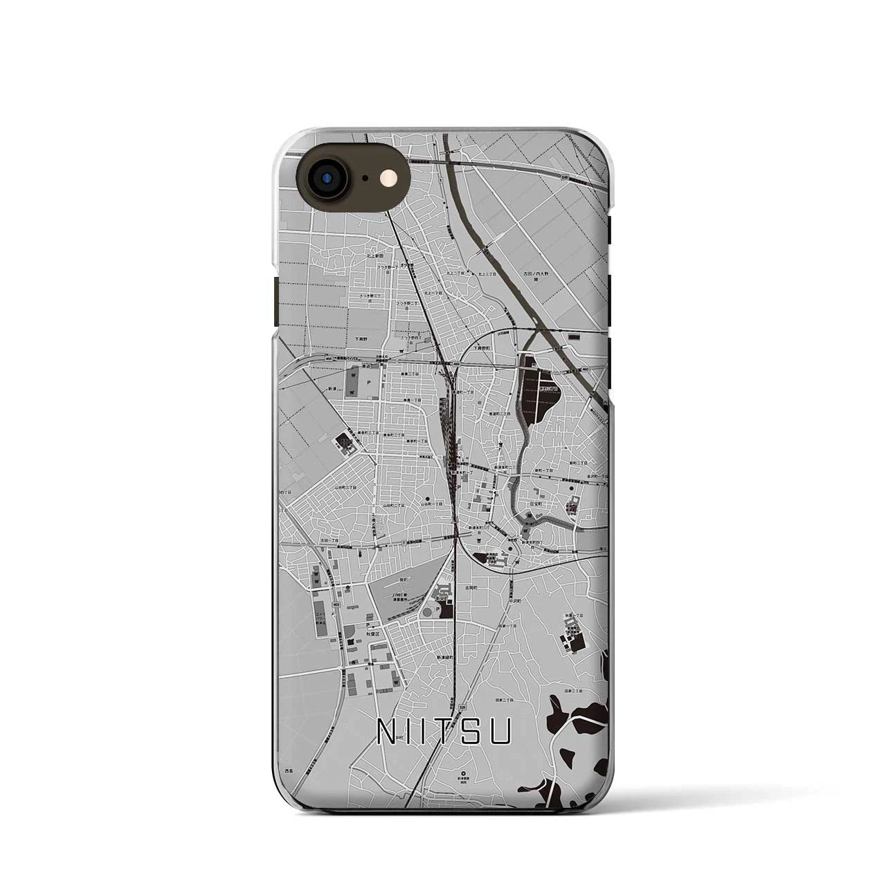 【新津(新潟県)】地図柄iPhoneケース(クリアタイプ)