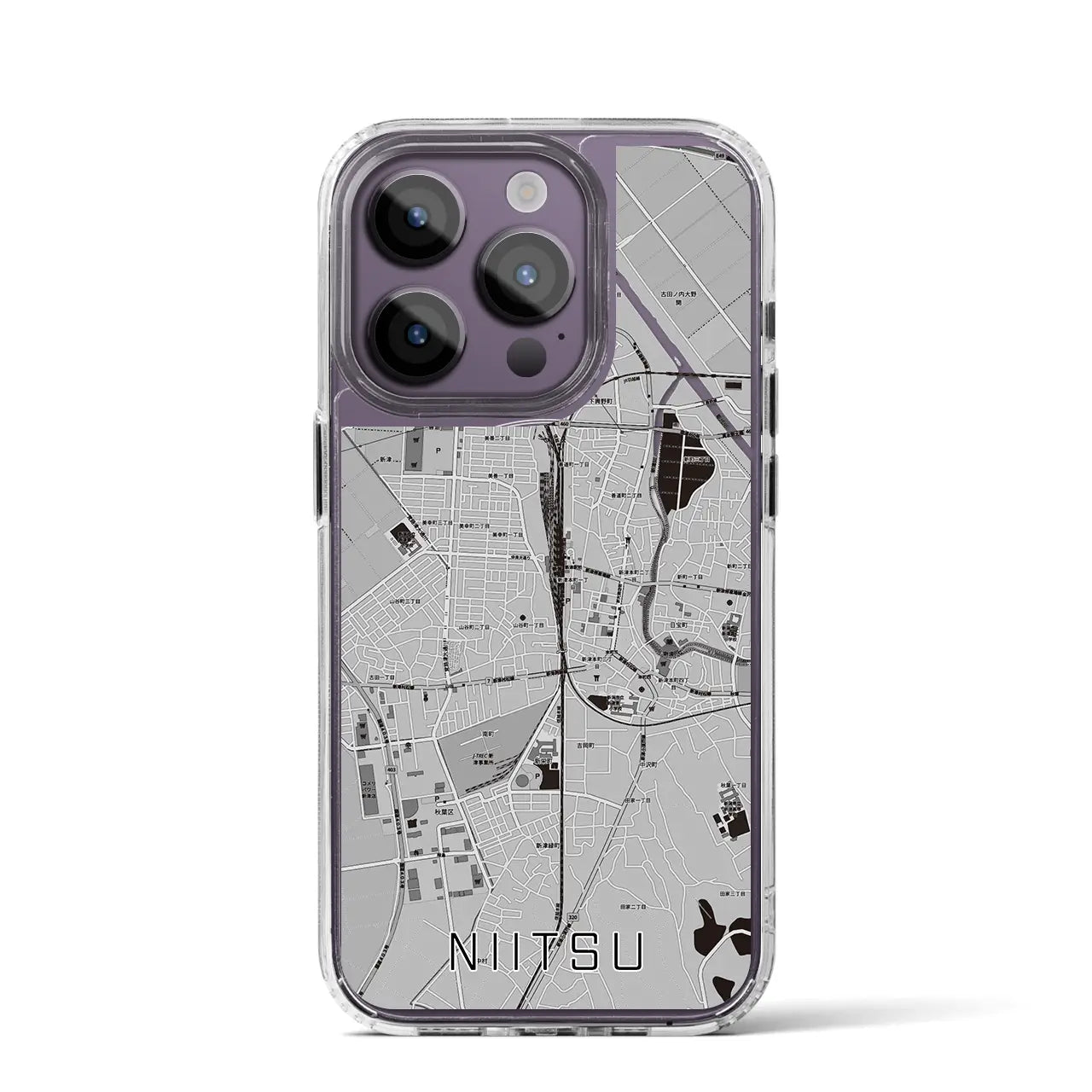 【新津(新潟県)】地図柄iPhoneケース(MagSafeタイプ)