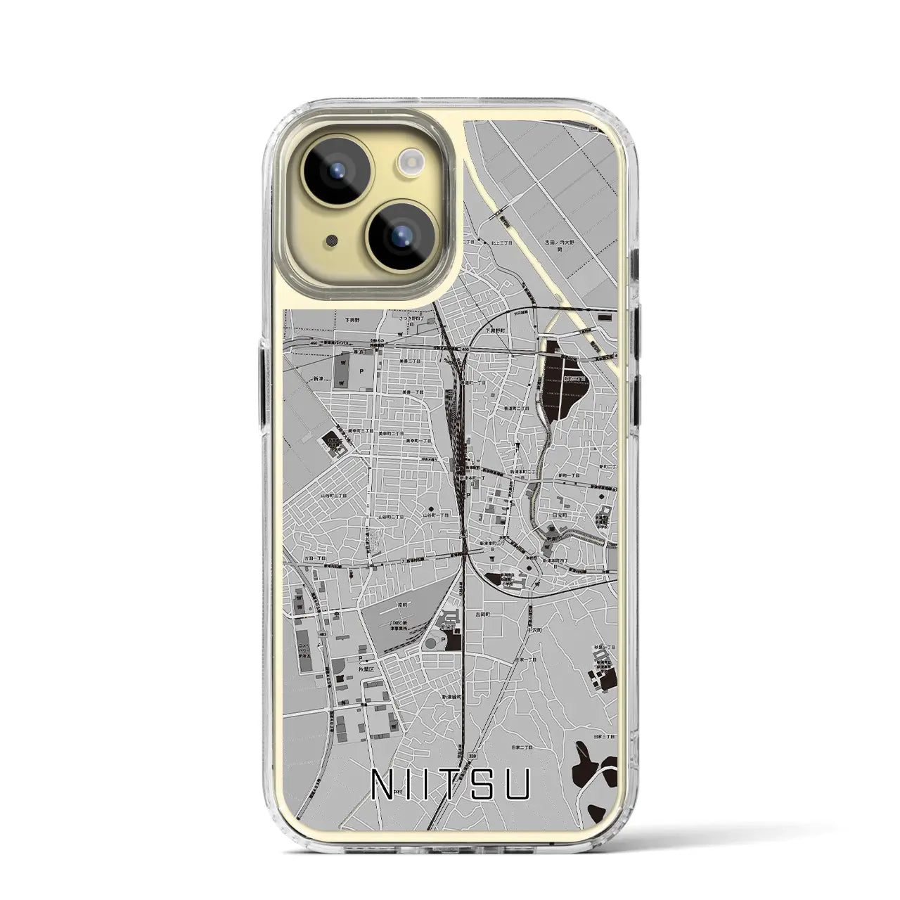 【新津(新潟県)】地図柄iPhoneケース(MagSafeタイプ)