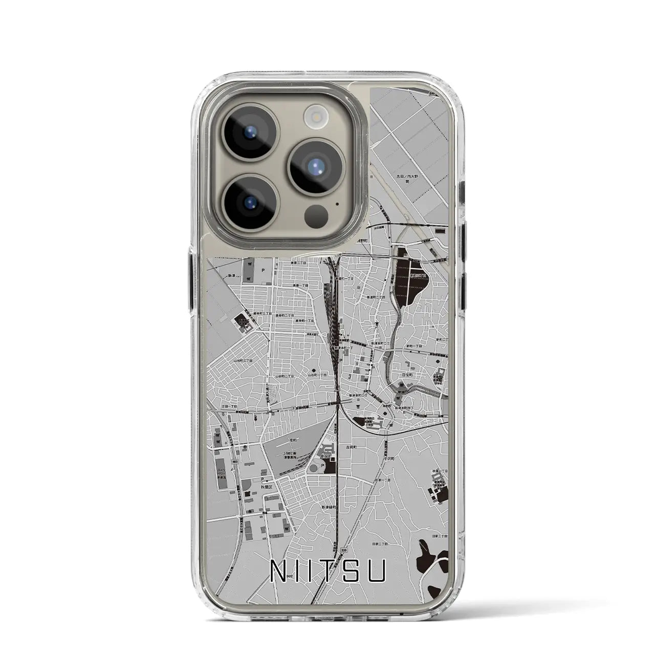 【新津(新潟県)】地図柄iPhoneケース(MagSafeタイプ)