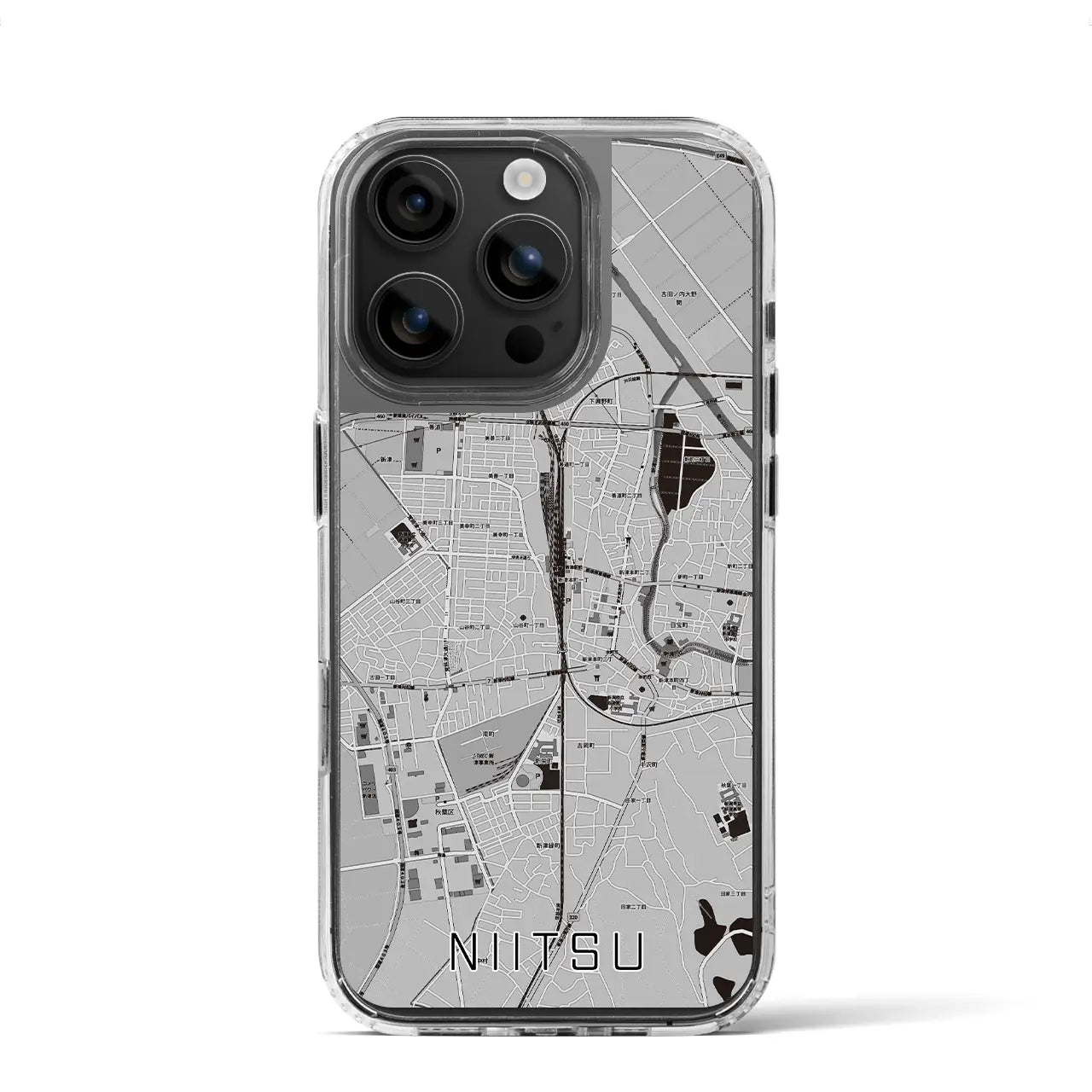 【新津(新潟県)】地図柄iPhoneケース(MagSafeタイプ)