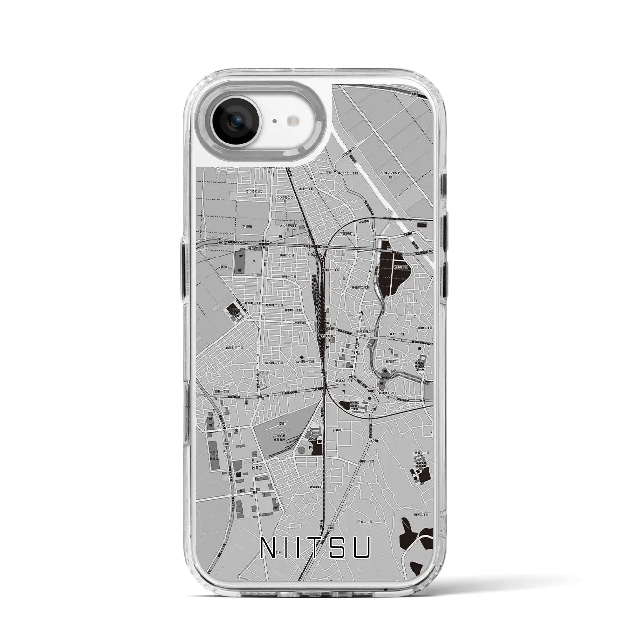 【新津(新潟県)】地図柄iPhoneケース(MagSafeタイプ)