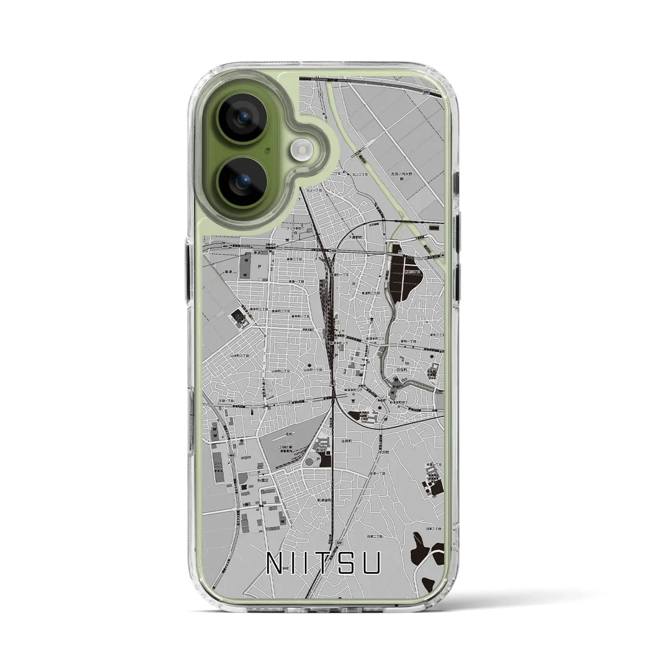 【新津(新潟県)】地図柄iPhoneケース(MagSafeタイプ)