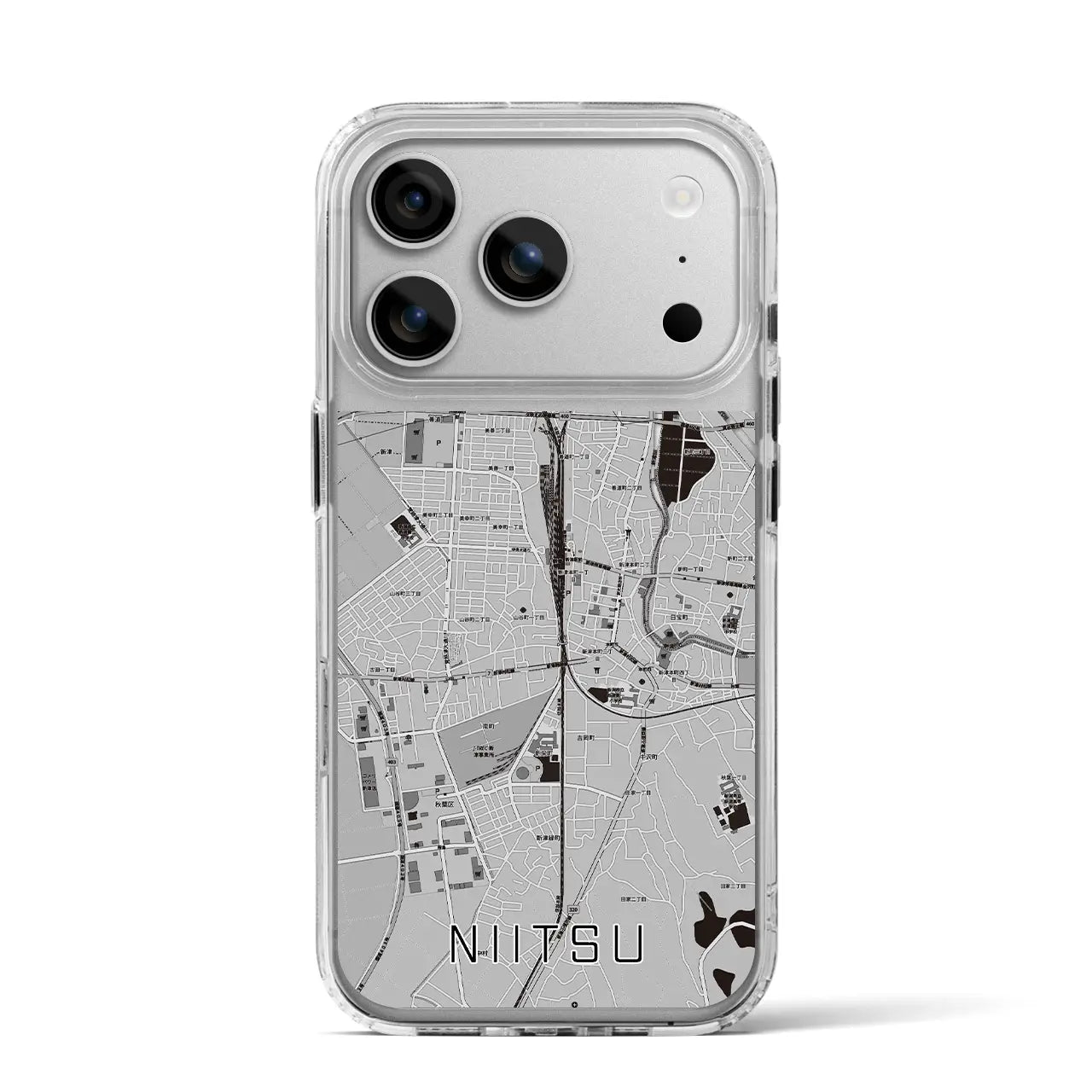 【新津(新潟県)】地図柄iPhoneケース(MagSafeタイプ)