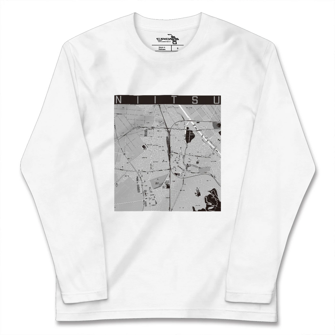 【新津(新潟県)】地図柄ロングスリーブTシャツ