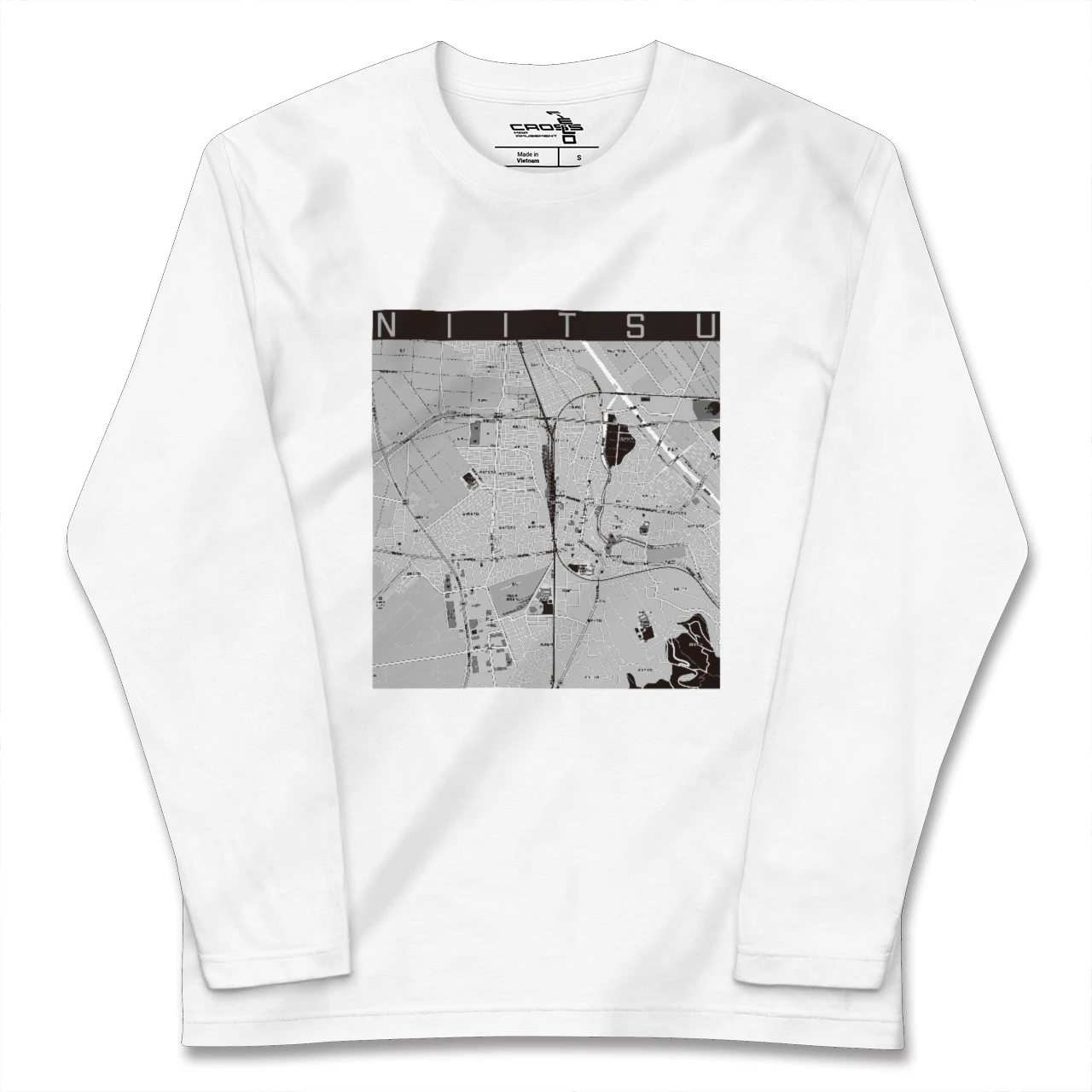 【新津(新潟県)】地図柄ロングスリーブTシャツ