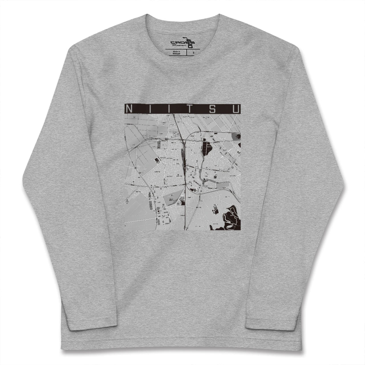 【新津(新潟県)】地図柄ロングスリーブTシャツ