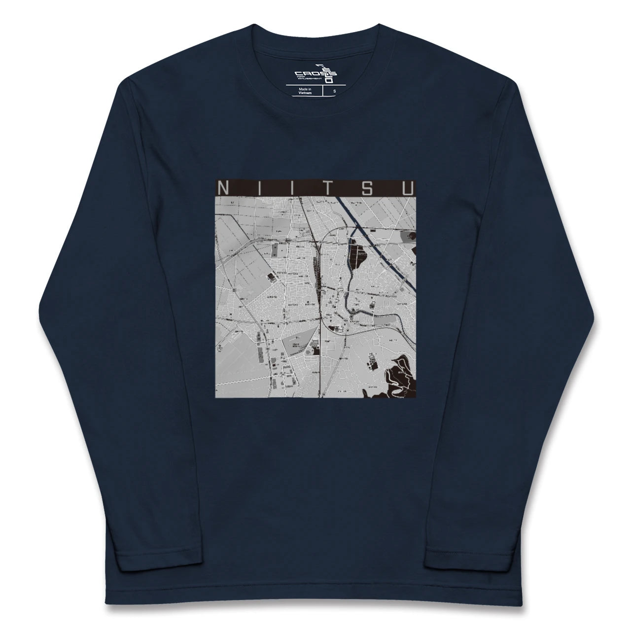 【新津(新潟県)】地図柄ロングスリーブTシャツ