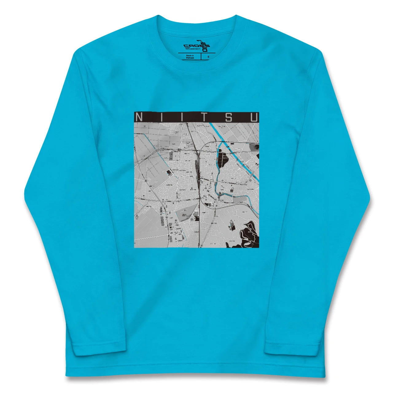 【新津(新潟県)】地図柄ロングスリーブTシャツ