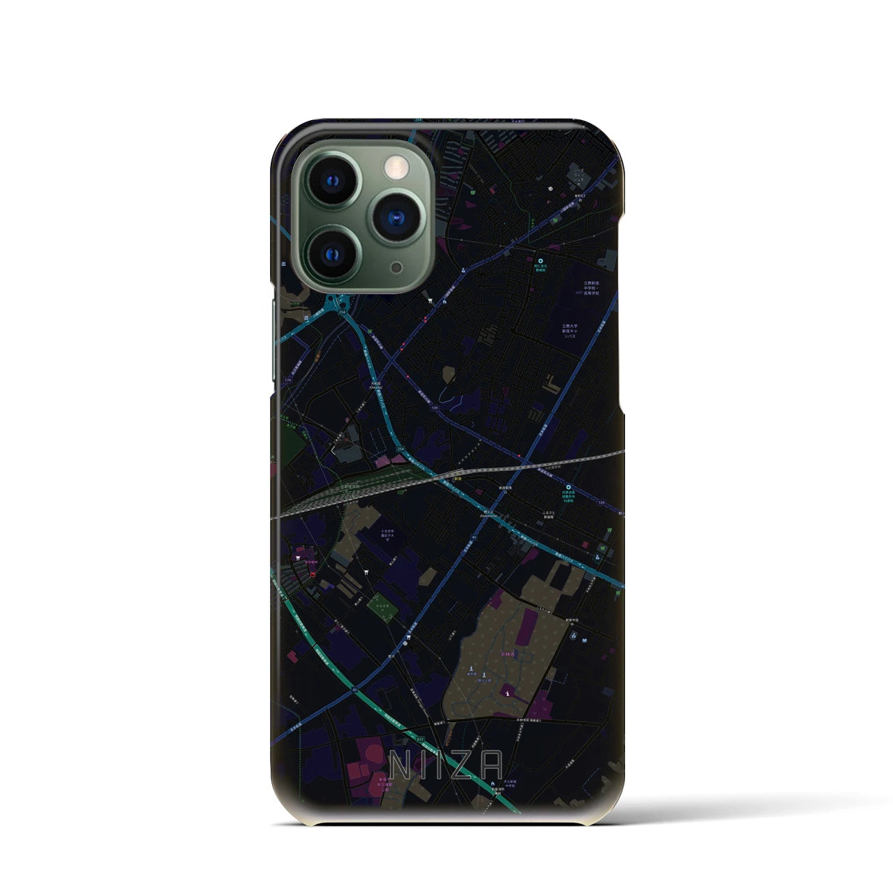 【新座(埼玉県)】地図柄iPhoneケース(バックカバータイプ)
