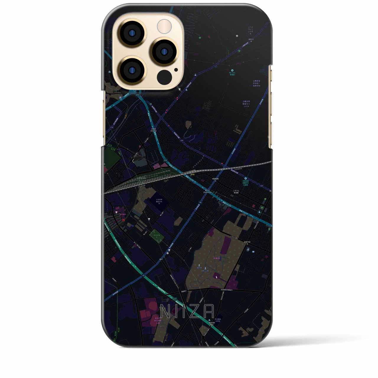 【新座(埼玉県)】地図柄iPhoneケース(バックカバータイプ)