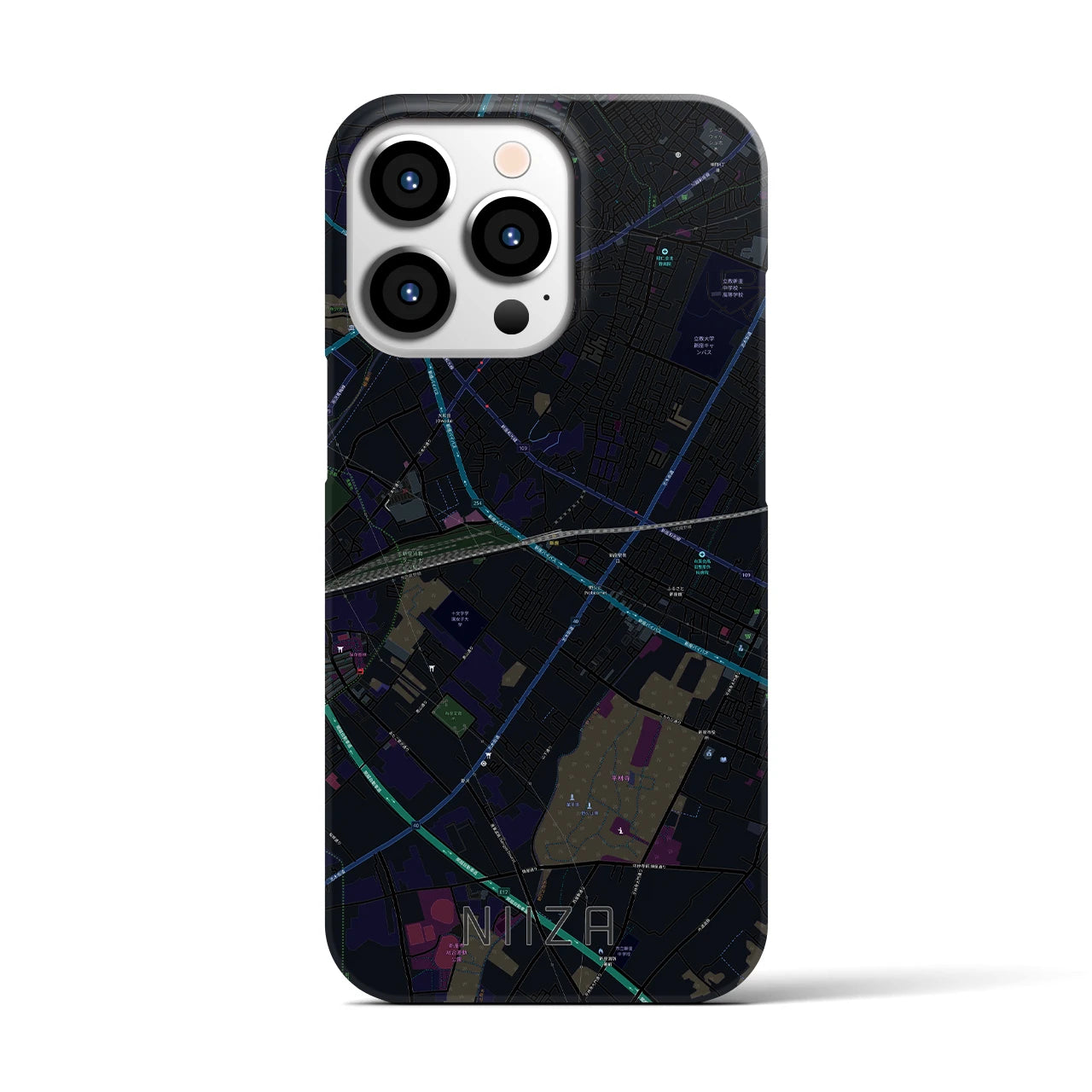 【新座(埼玉県)】地図柄iPhoneケース(バックカバータイプ)