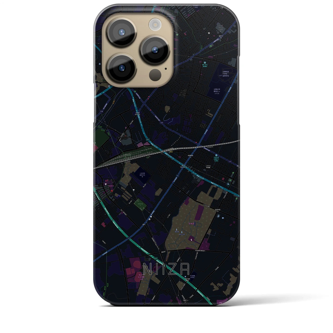 【新座(埼玉県)】地図柄iPhoneケース(バックカバータイプ)