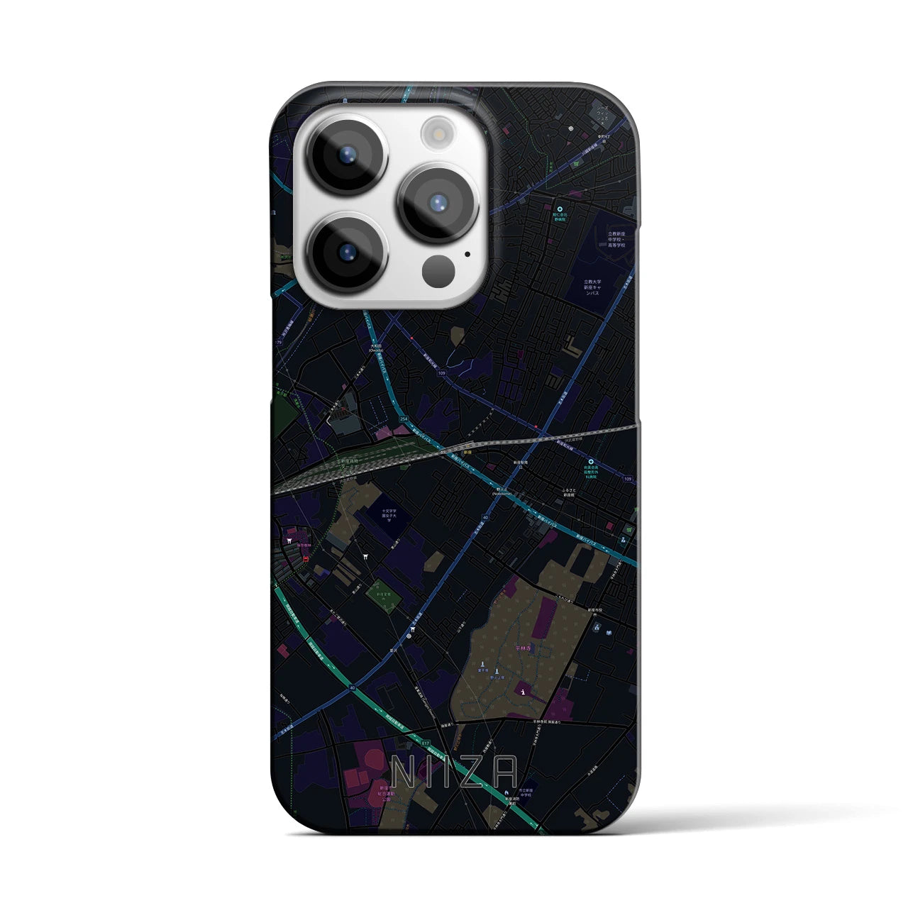 【新座(埼玉県)】地図柄iPhoneケース(バックカバータイプ)