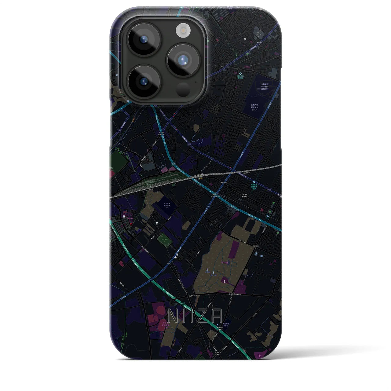 【新座(埼玉県)】地図柄iPhoneケース(バックカバータイプ)