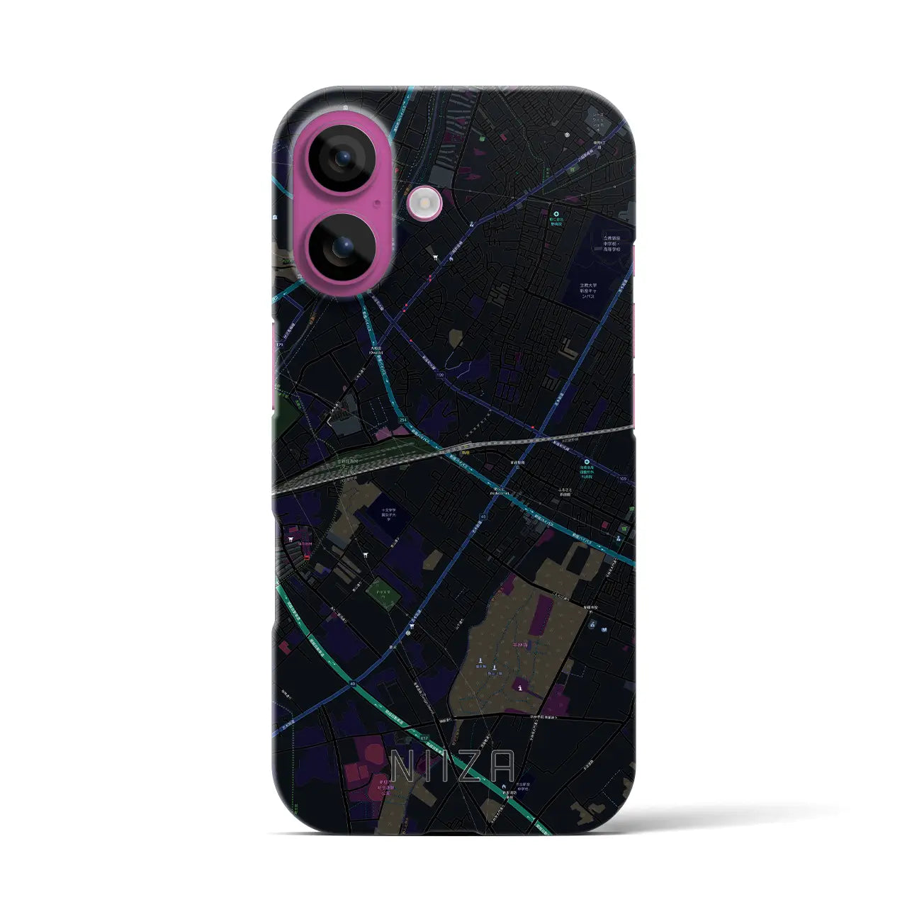 【新座(埼玉県)】地図柄iPhoneケース(バックカバータイプ)