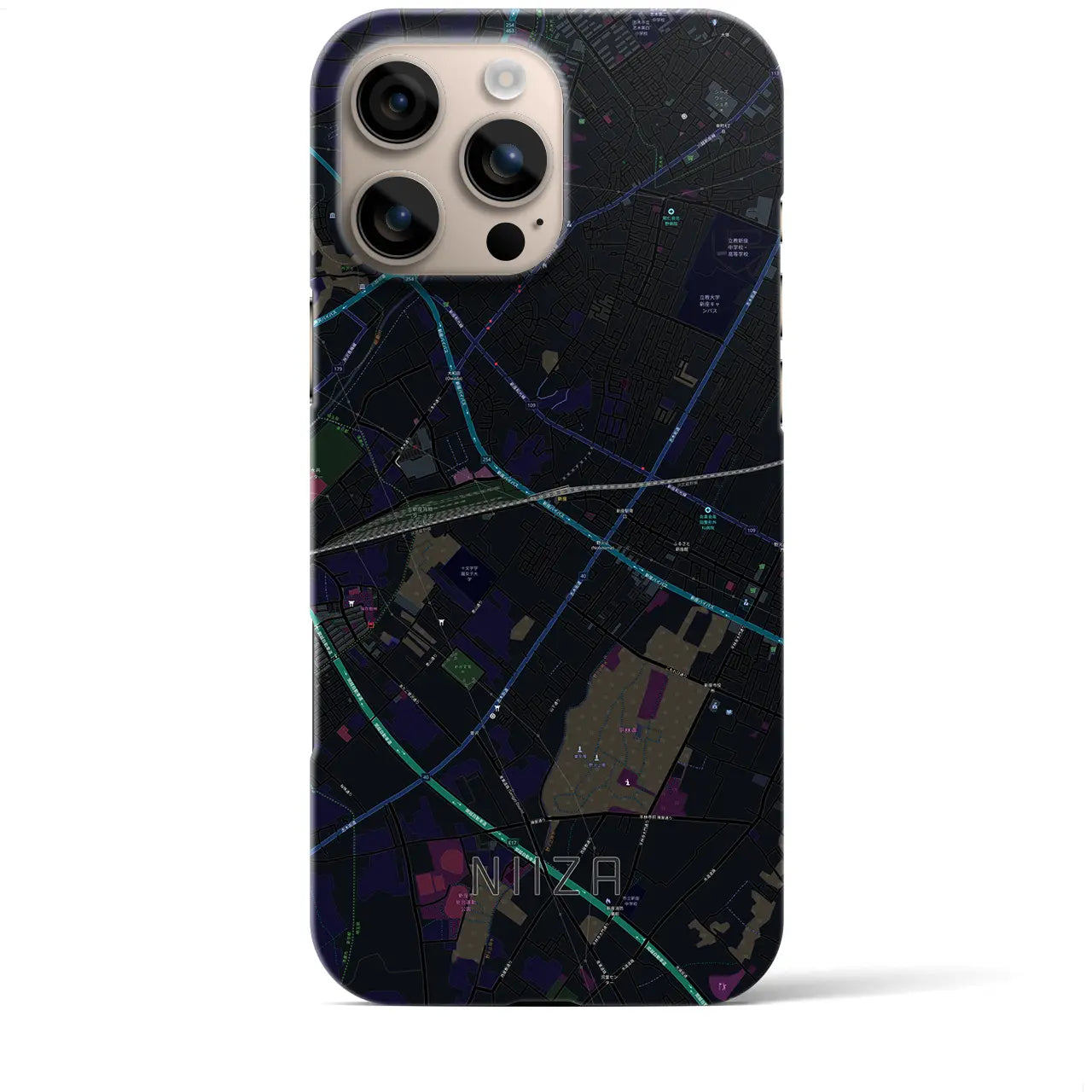 【新座(埼玉県)】地図柄iPhoneケース(バックカバータイプ)