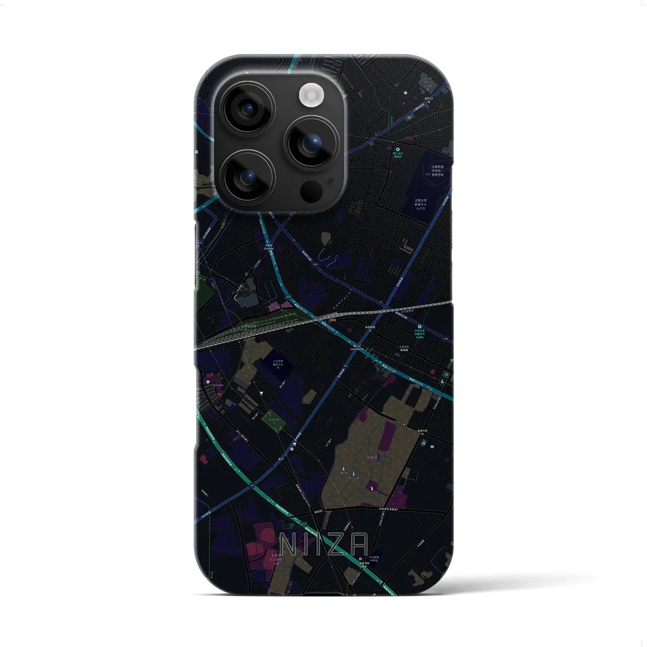 【新座(埼玉県)】地図柄iPhoneケース(バックカバータイプ)