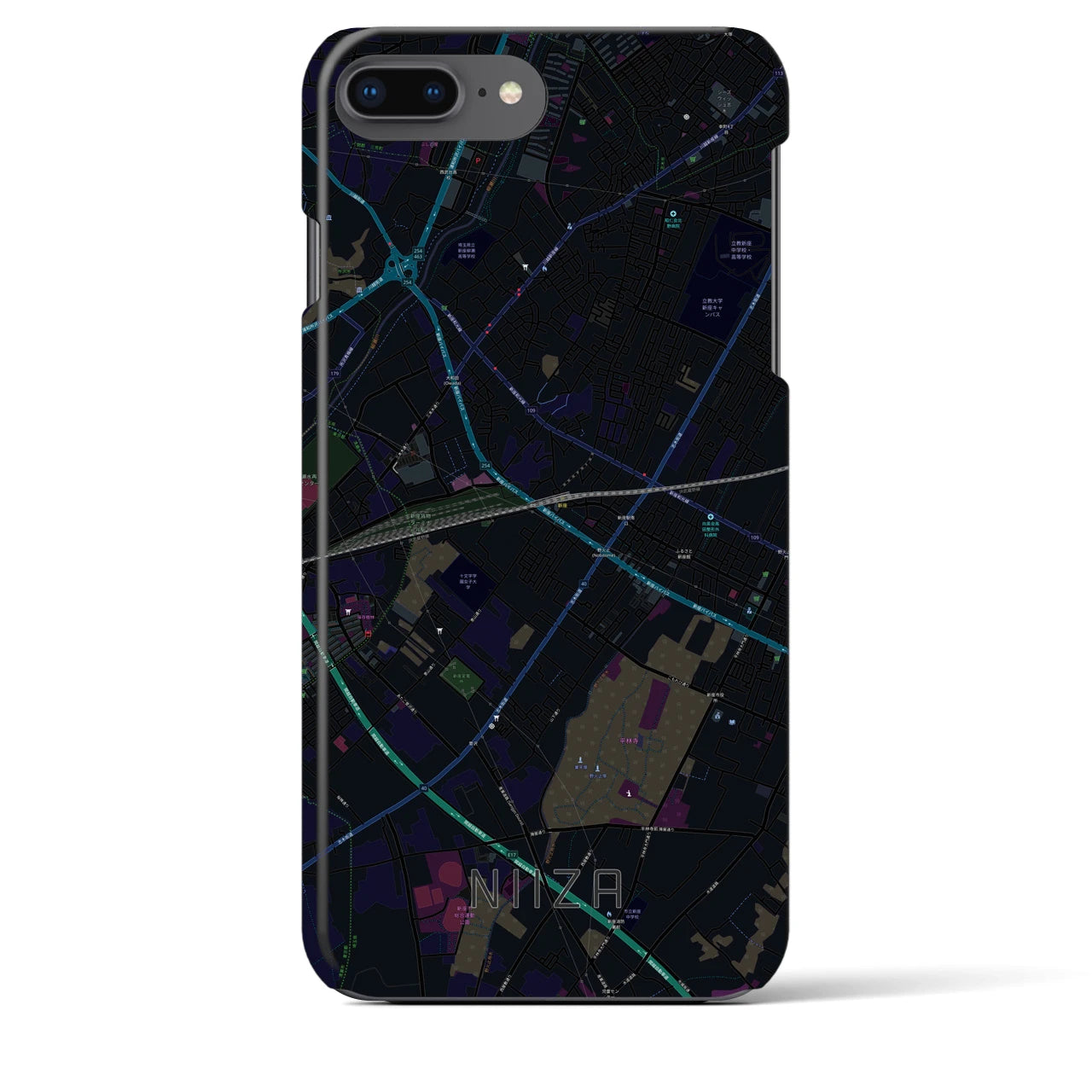 【新座(埼玉県)】地図柄iPhoneケース(バックカバータイプ)
