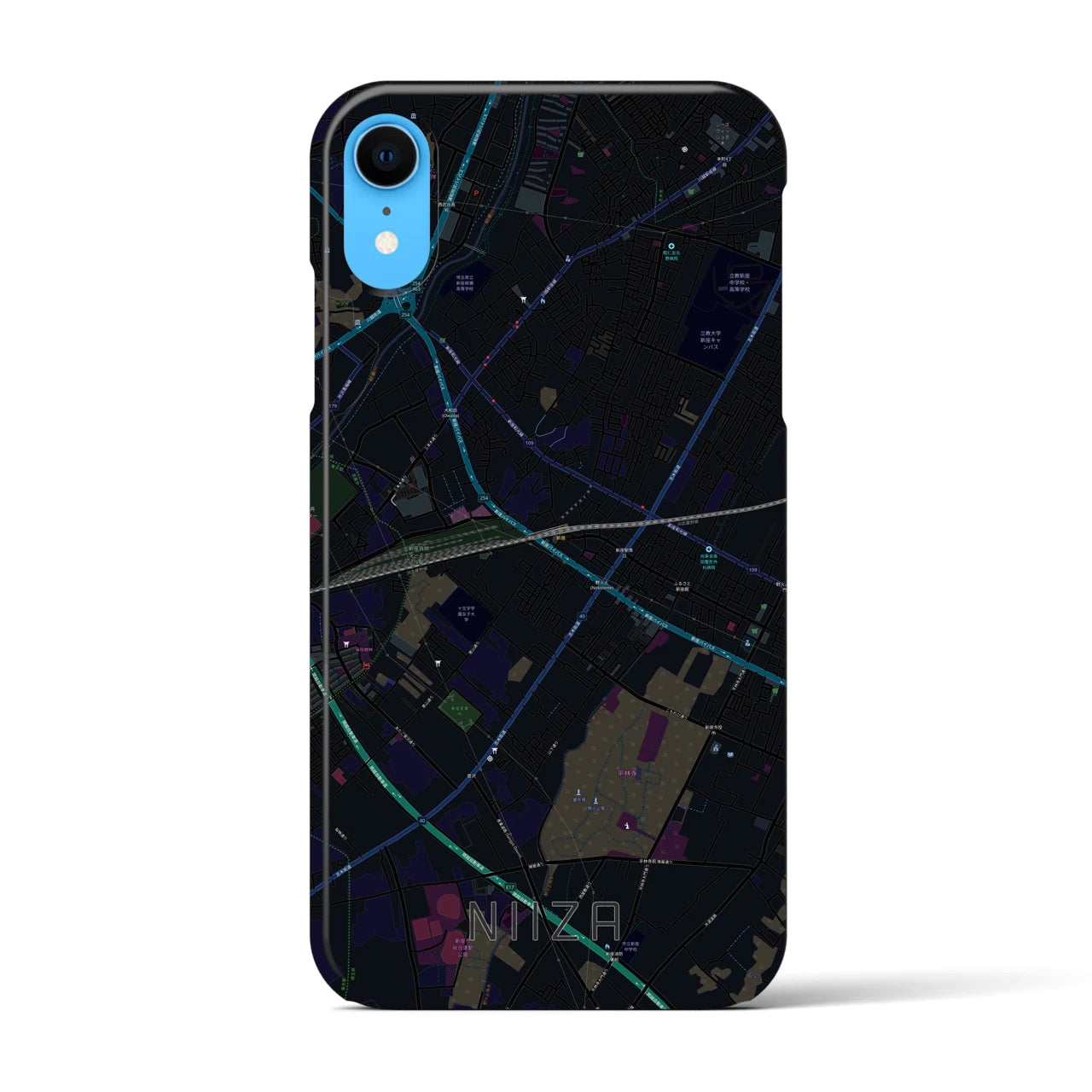 【新座(埼玉県)】地図柄iPhoneケース(バックカバータイプ)