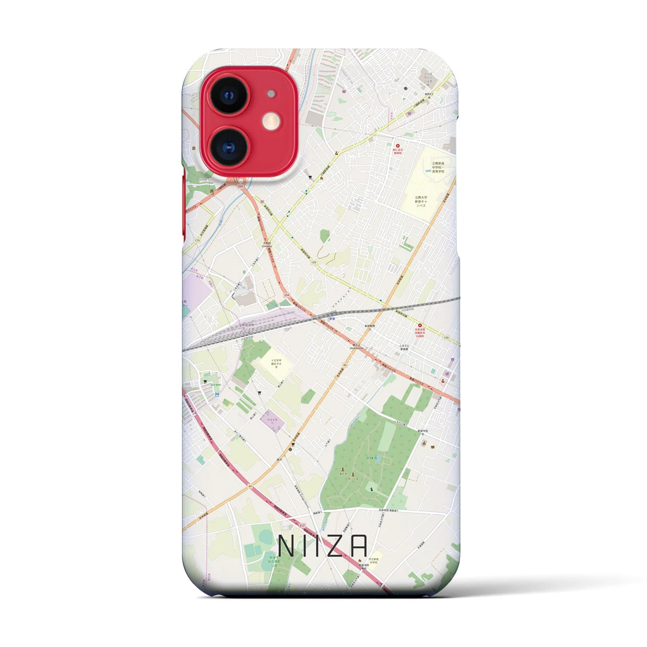 【新座(埼玉県)】地図柄iPhoneケース(バックカバータイプ)