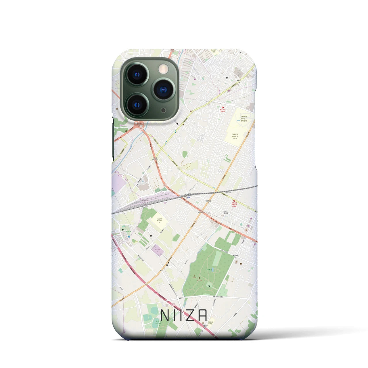 【新座(埼玉県)】地図柄iPhoneケース(バックカバータイプ)