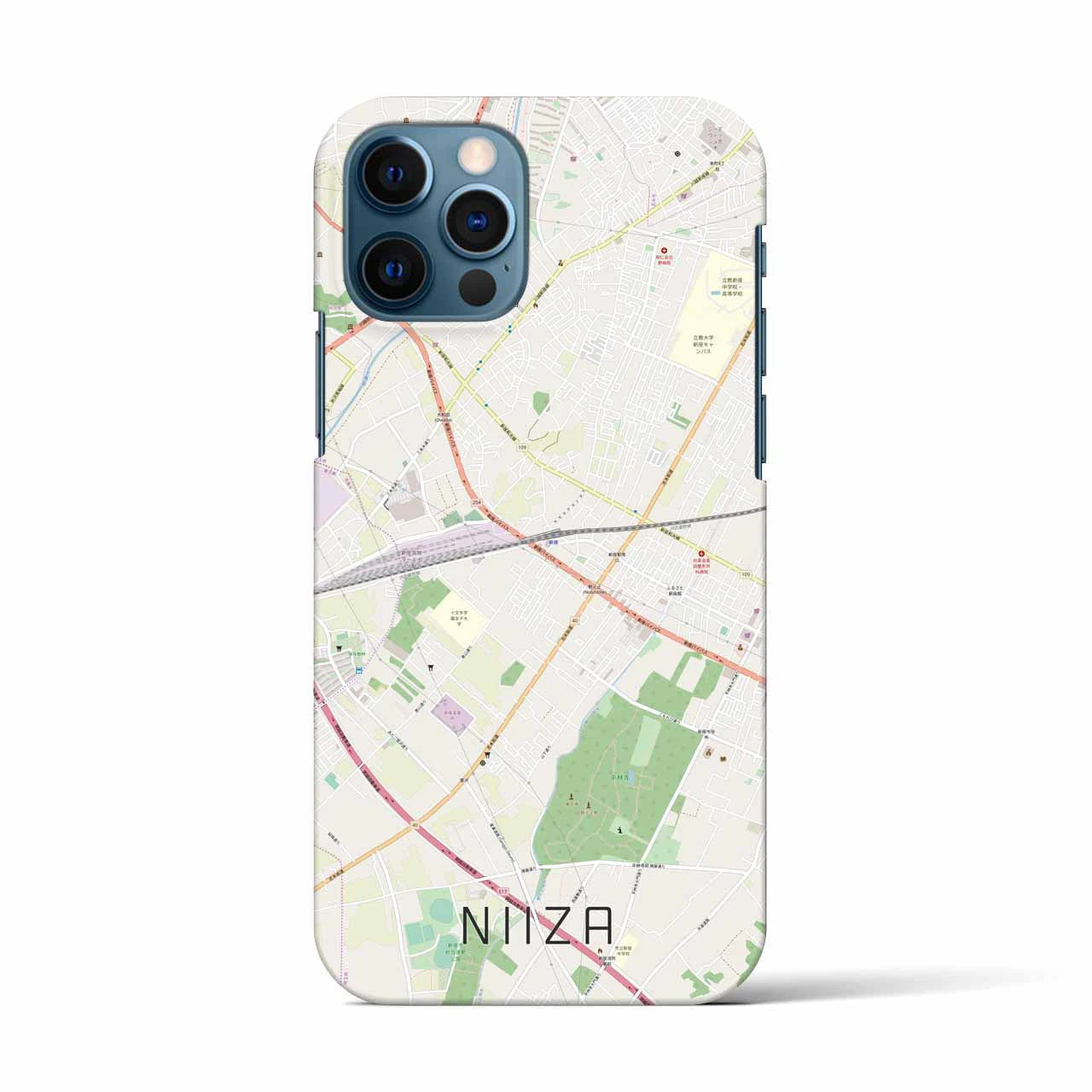 【新座(埼玉県)】地図柄iPhoneケース(バックカバータイプ)