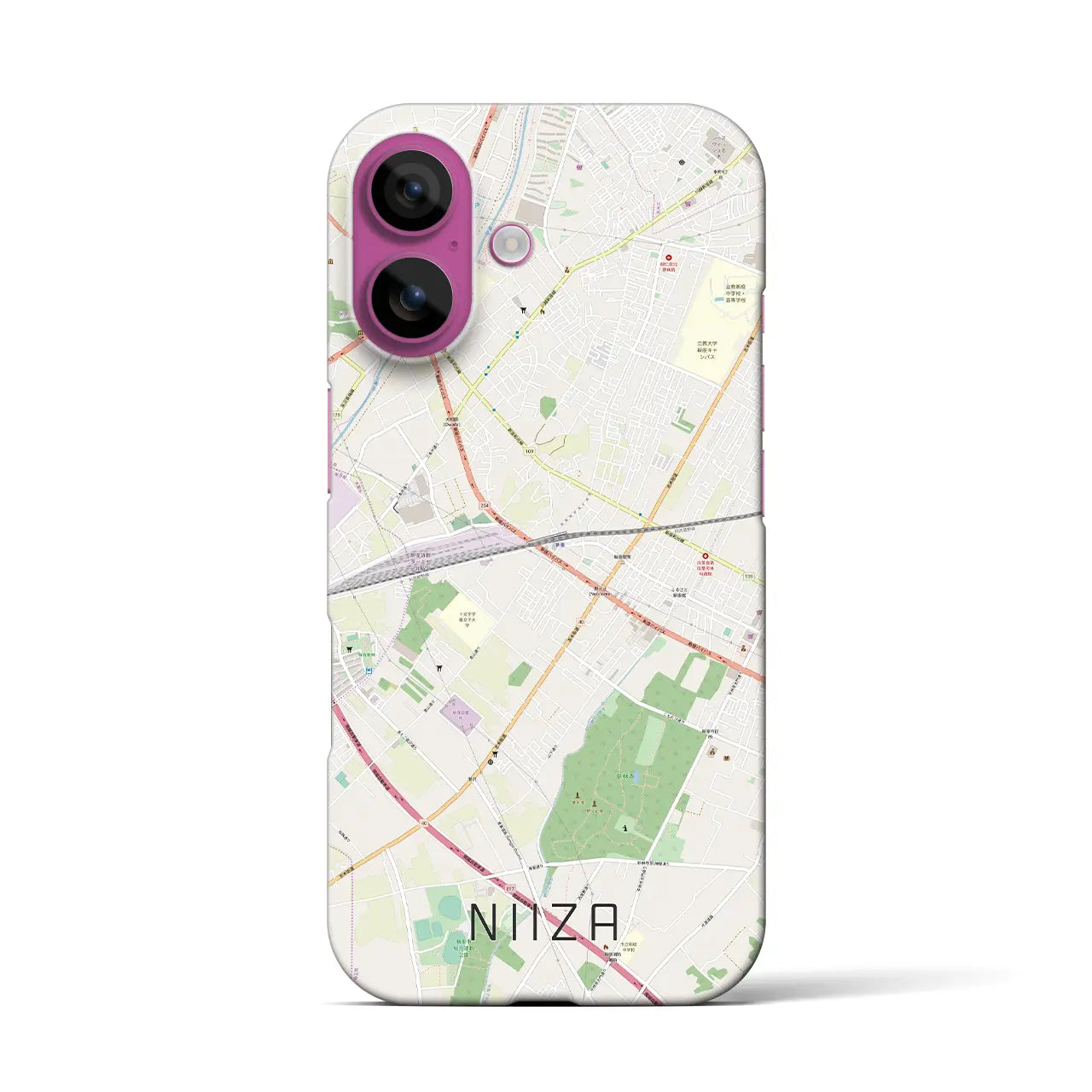 【新座(埼玉県)】地図柄iPhoneケース(バックカバータイプ)