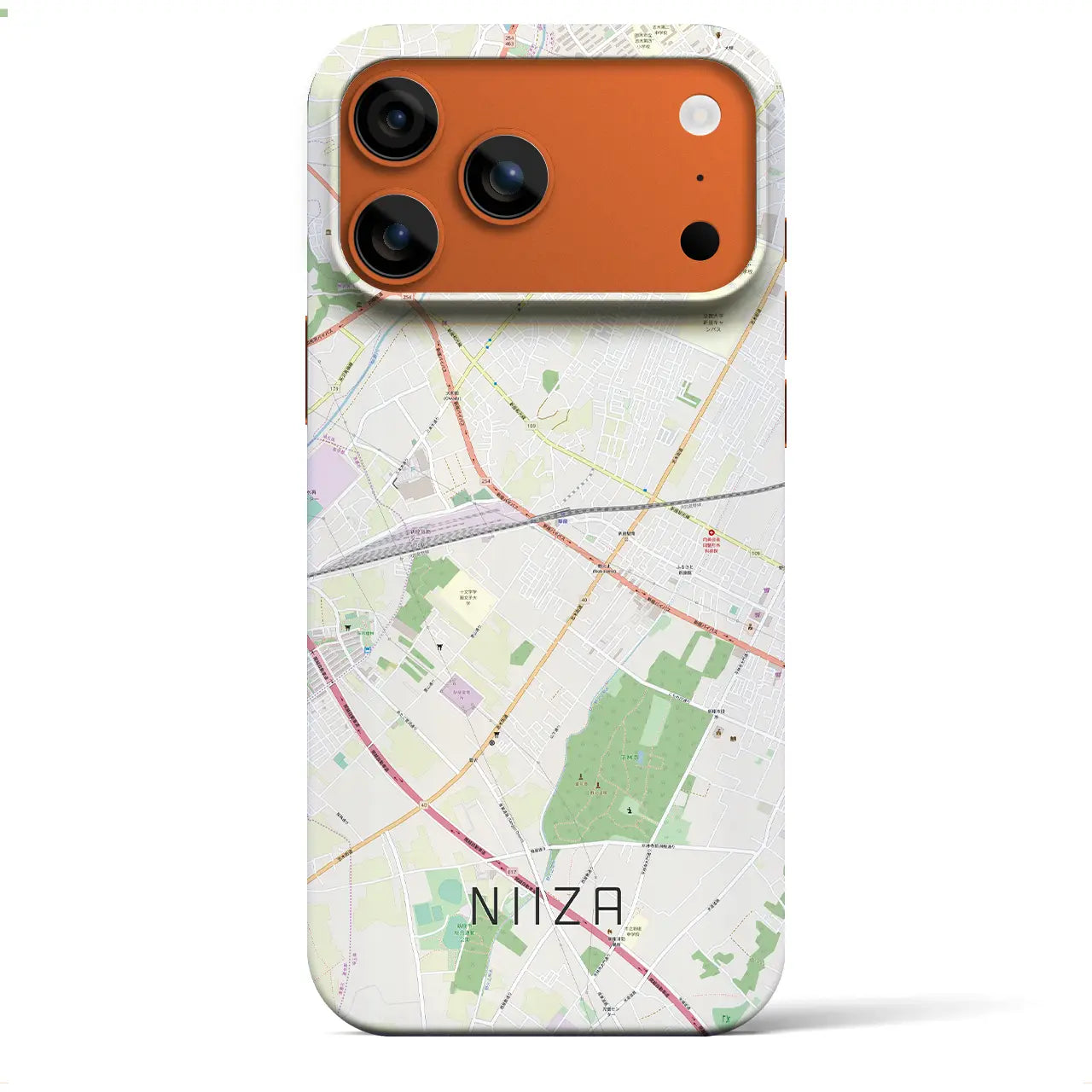 【新座(埼玉県)】地図柄iPhoneケース(バックカバータイプ)