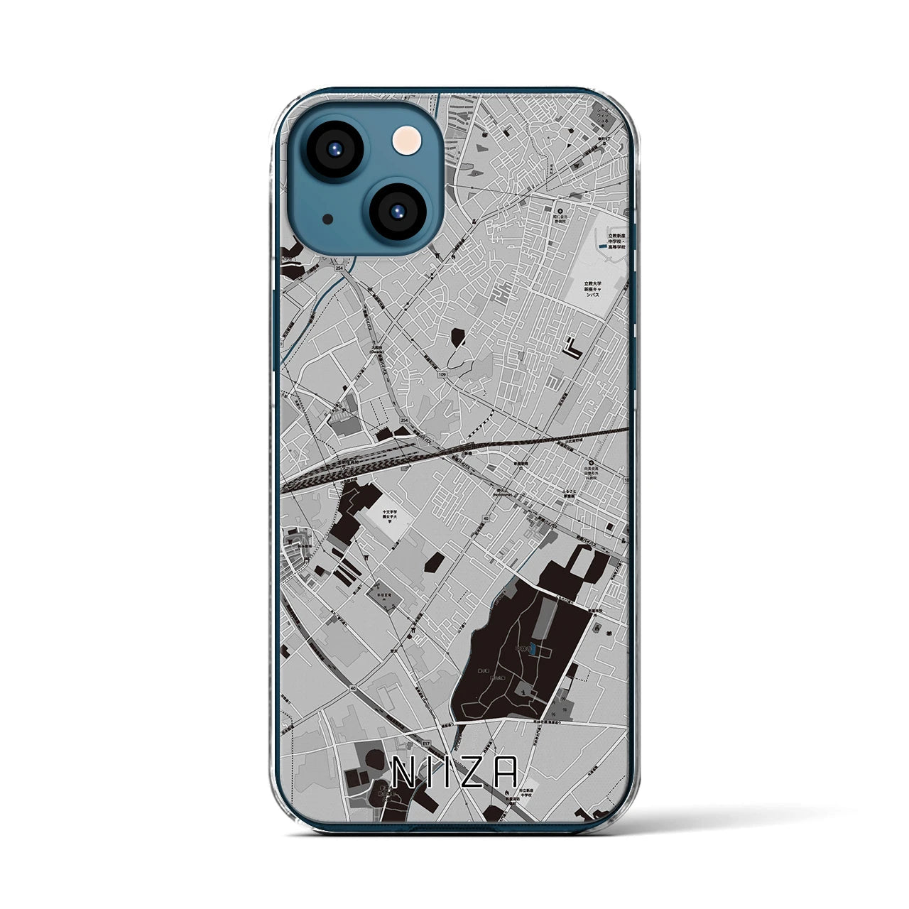 【新座(埼玉県)】地図柄iPhoneケース(クリアタイプ)