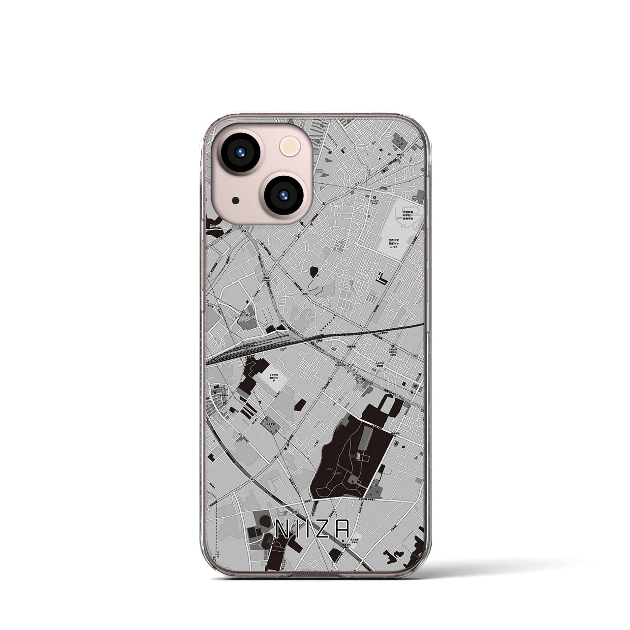 【新座(埼玉県)】地図柄iPhoneケース(クリアタイプ)