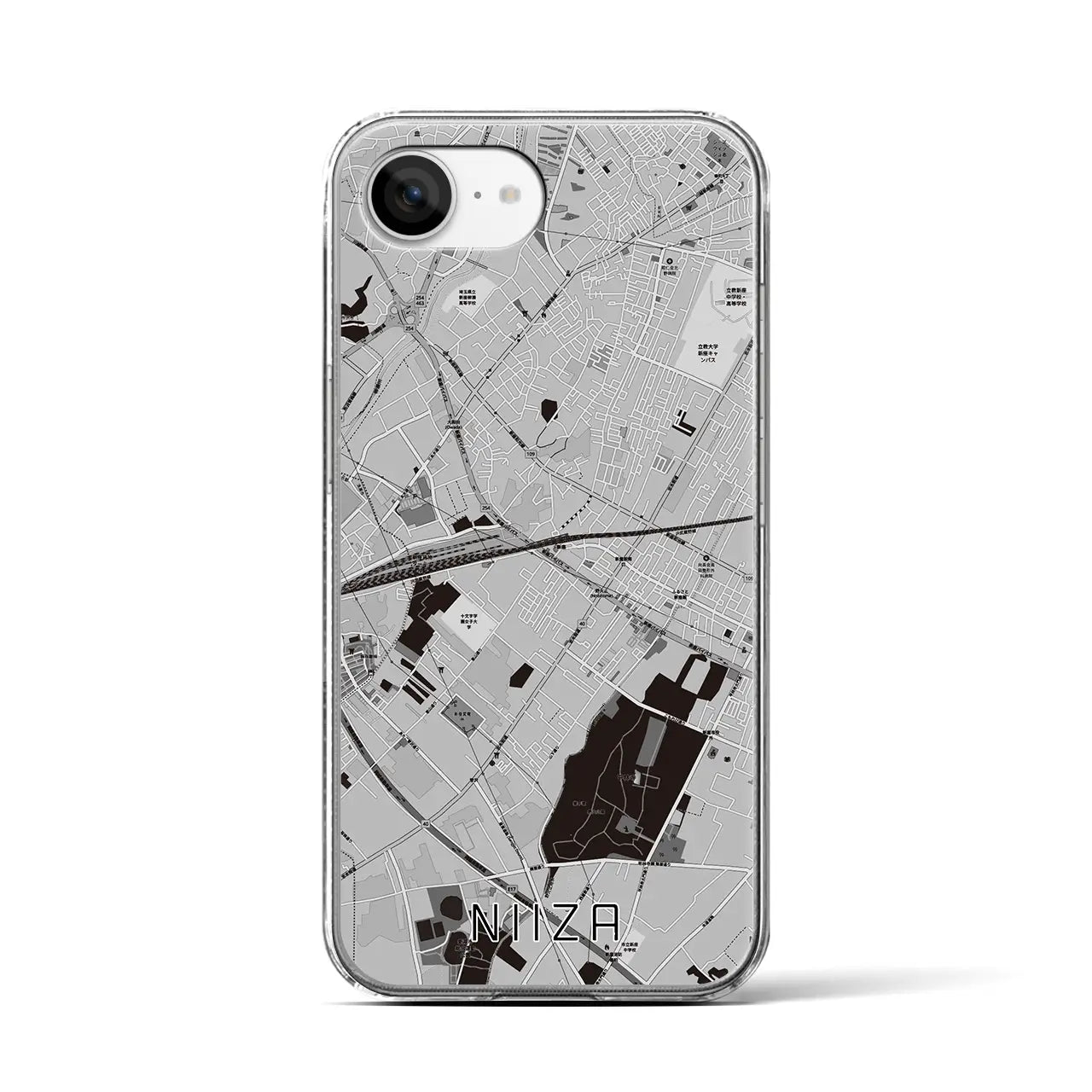 【新座(埼玉県)】地図柄iPhoneケース(クリアタイプ)