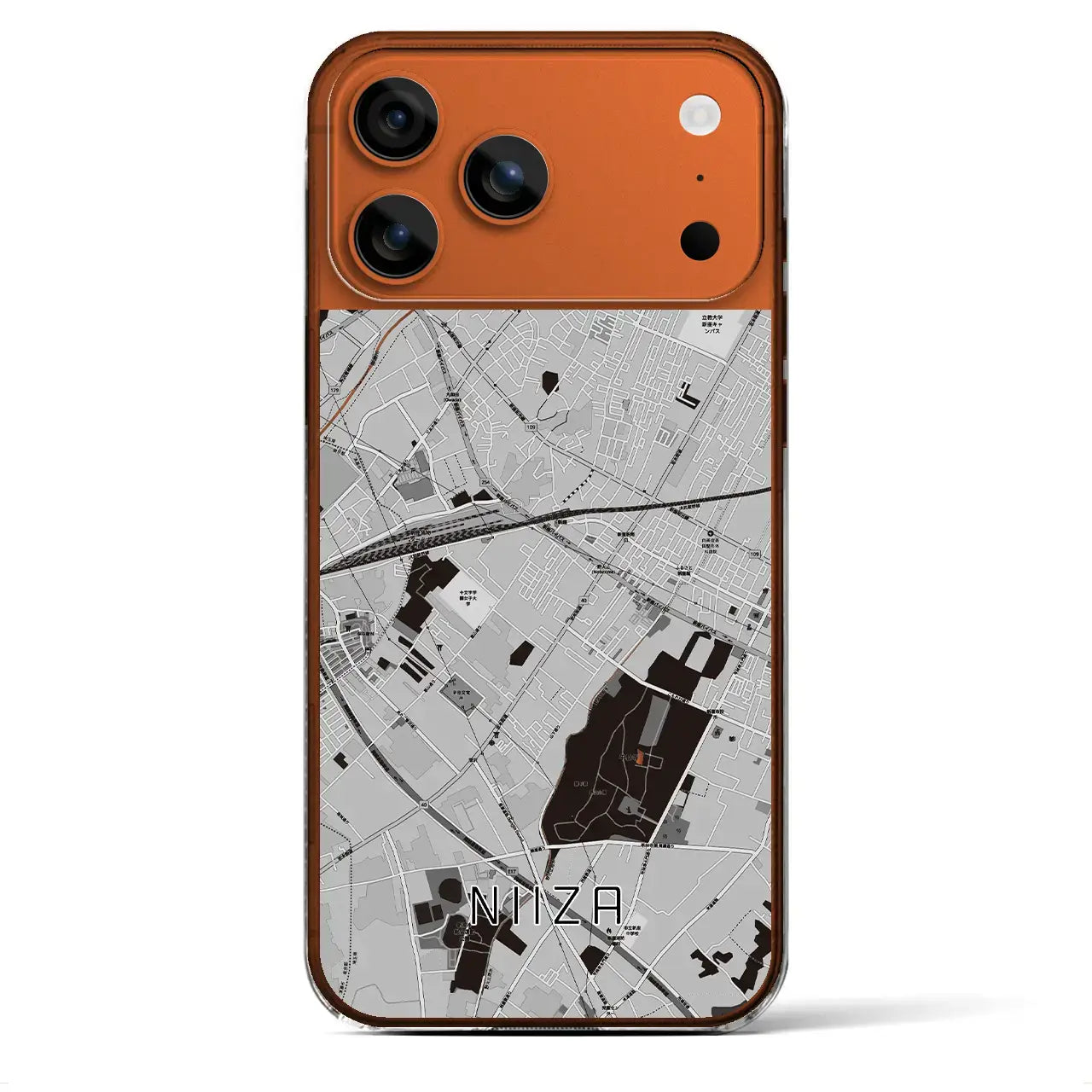 【新座(埼玉県)】地図柄iPhoneケース(クリアタイプ)