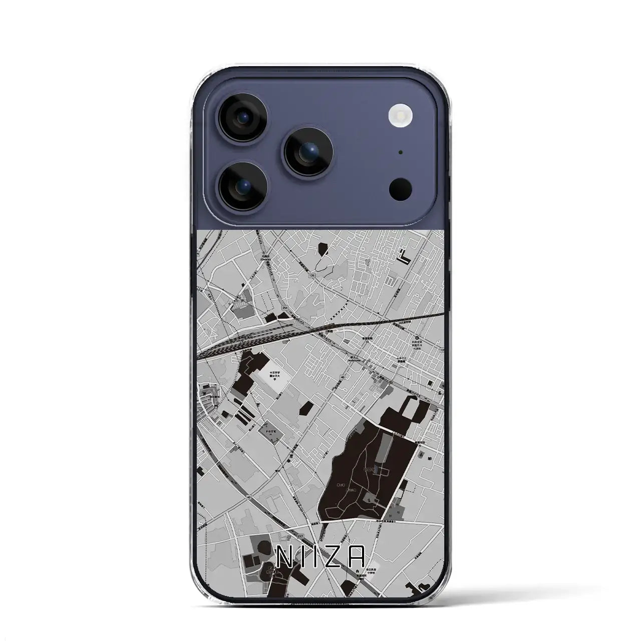 【新座(埼玉県)】地図柄iPhoneケース(クリアタイプ)