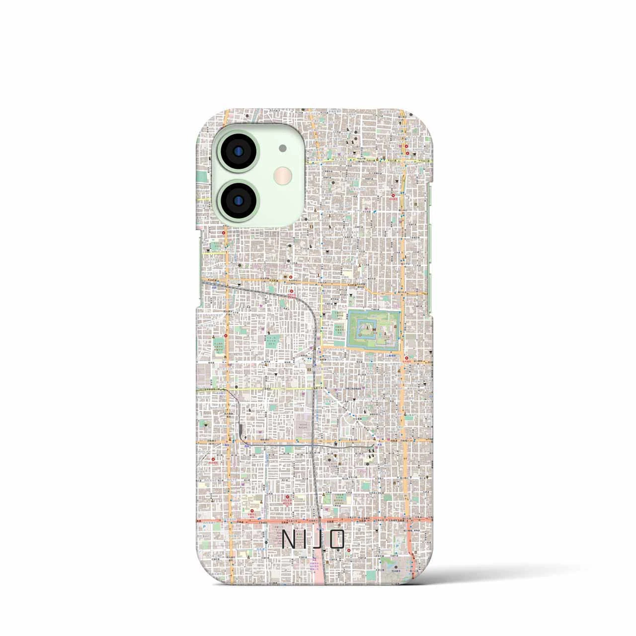 【二条(京都府)】地図柄iPhoneケース(バックカバータイプ)