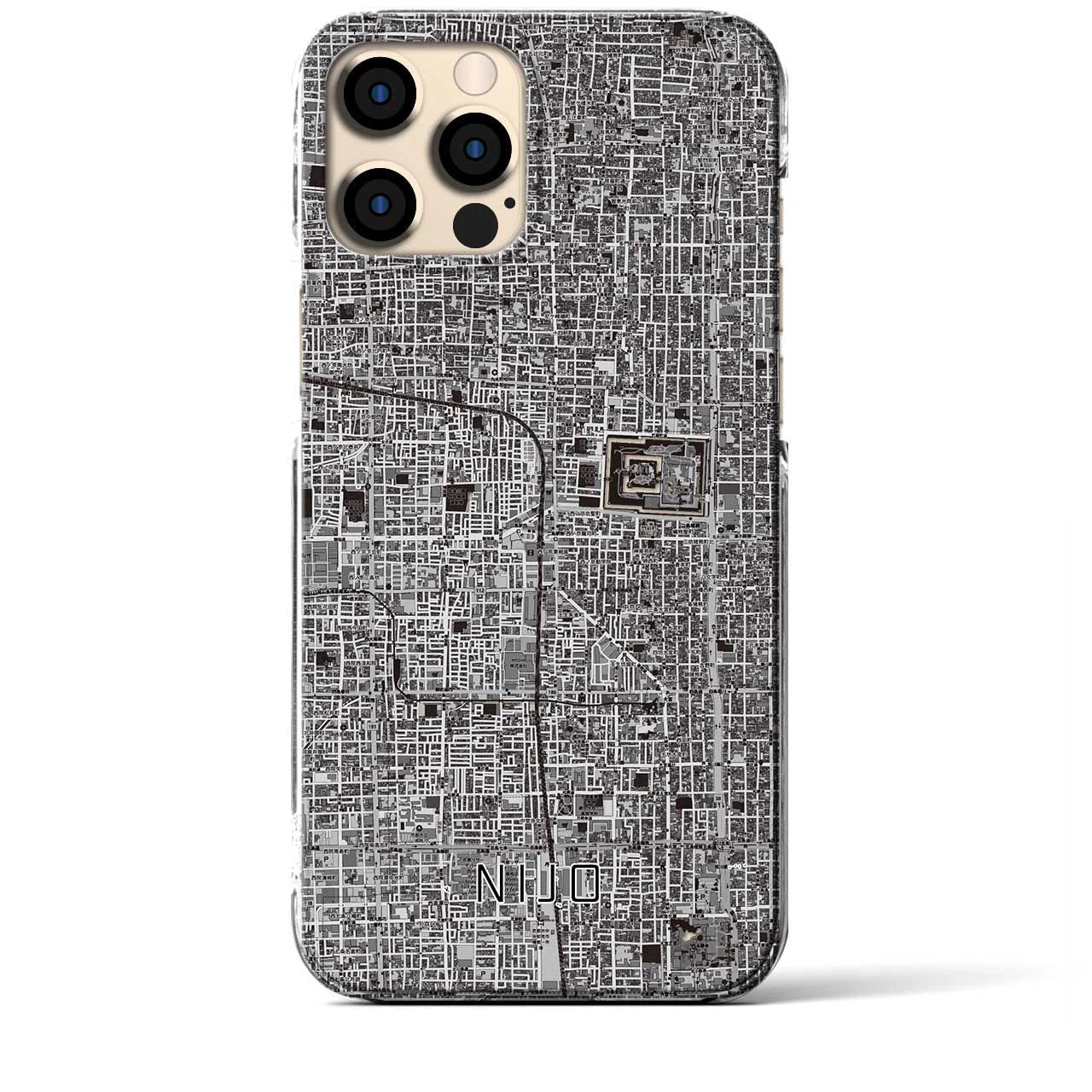 【二条(京都府)】地図柄iPhoneケース(クリアタイプ)