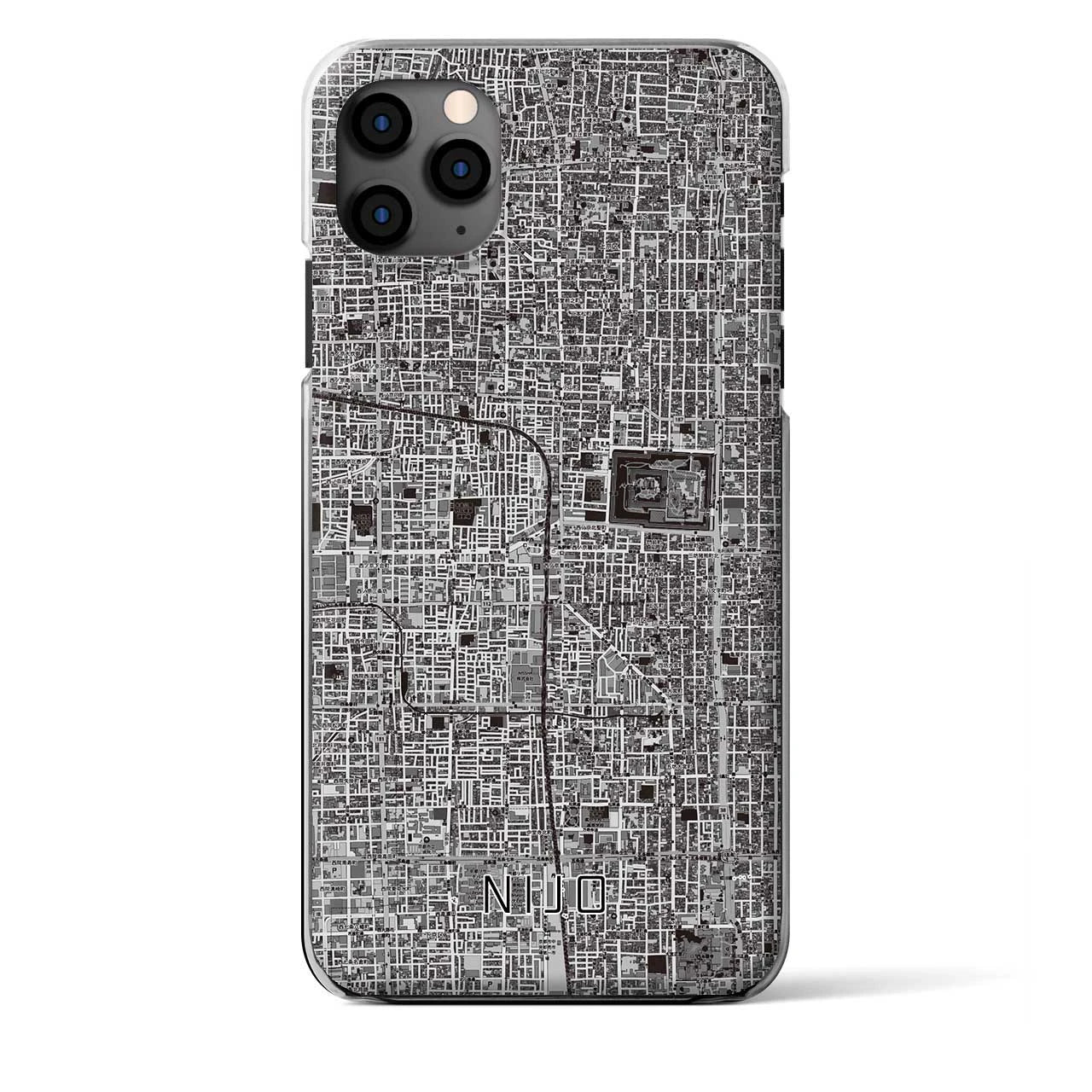 【二条(京都府)】地図柄iPhoneケース(クリアタイプ)