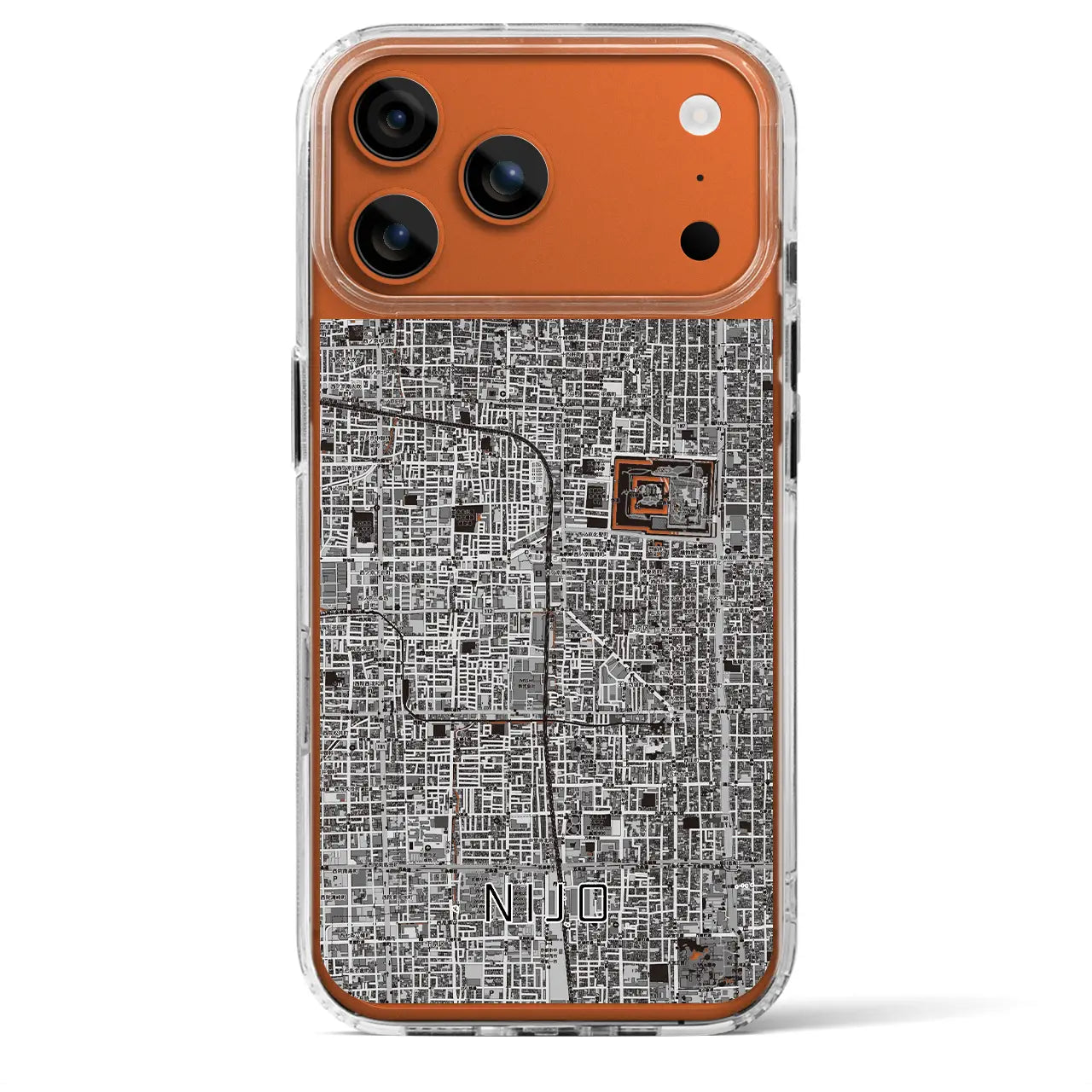 【二条(京都府)】地図柄iPhoneケース(MagSafeタイプ)