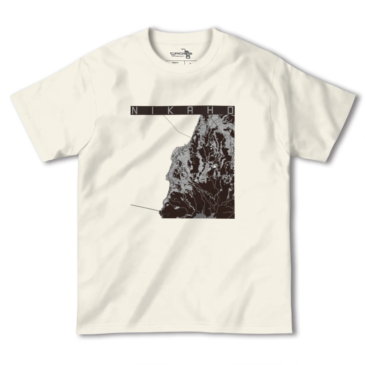 【にかほ(秋田県)】地図柄ヘビーウェイトTシャツ