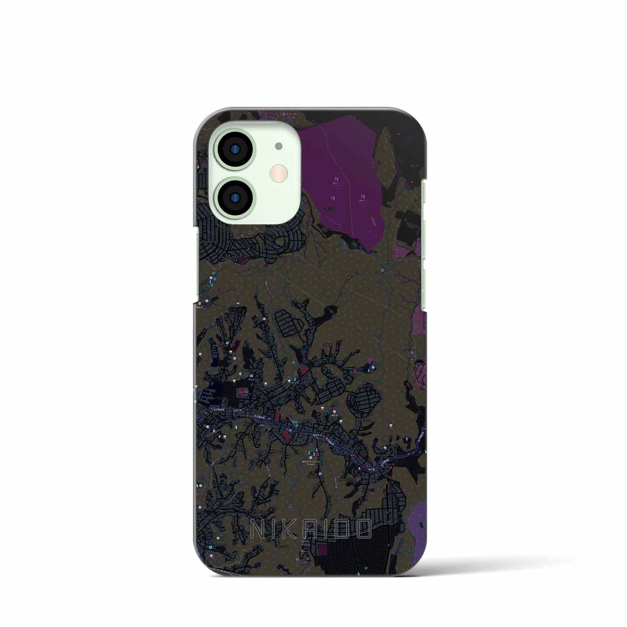 【二階堂(神奈川県)】地図柄iPhoneケース(バックカバータイプ)