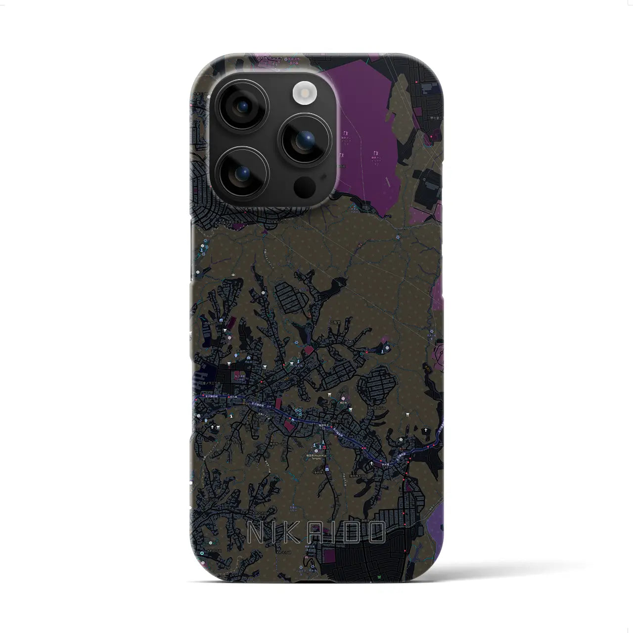 【二階堂(神奈川県)】地図柄iPhoneケース(バックカバータイプ)