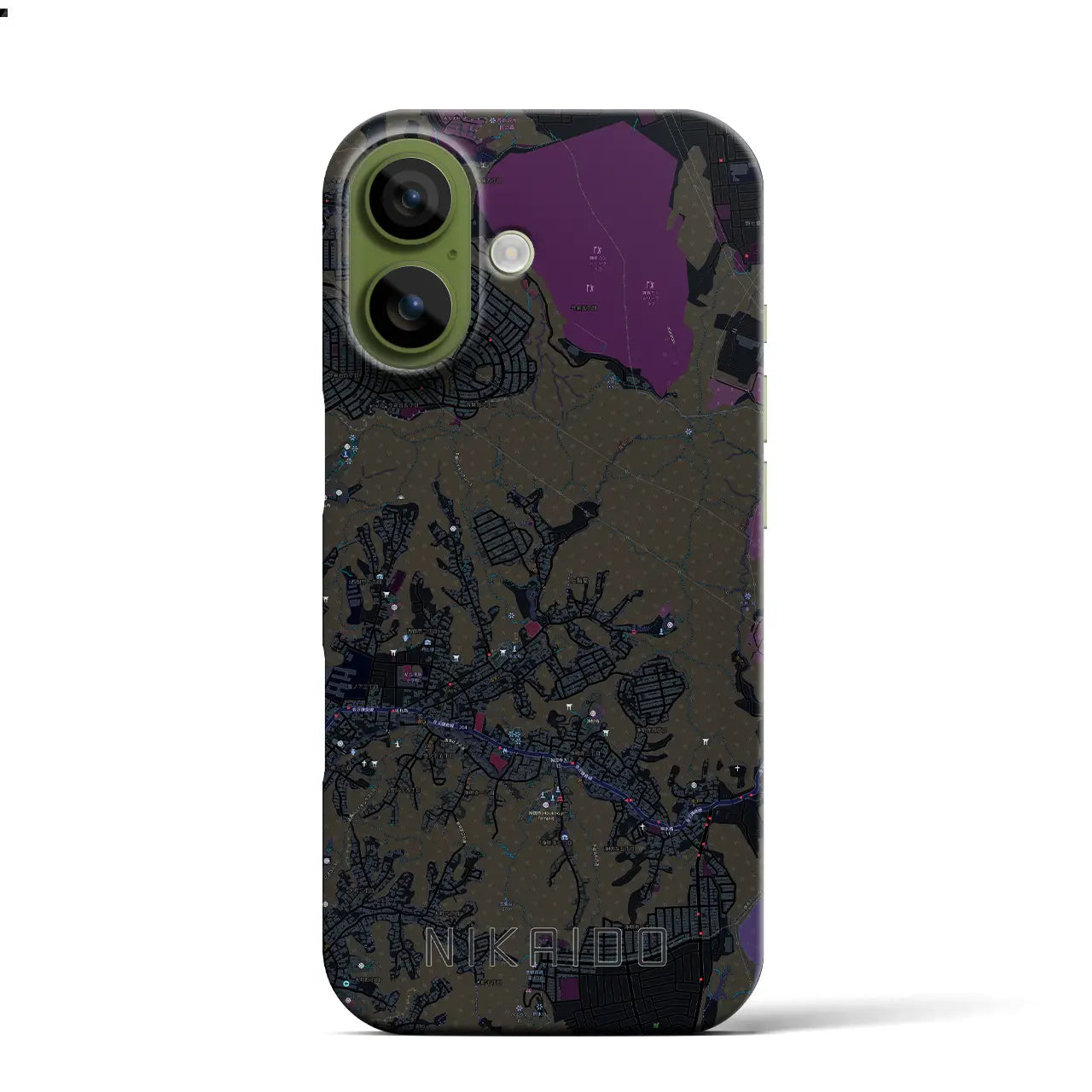 【二階堂(神奈川県)】地図柄iPhoneケース(バックカバータイプ)