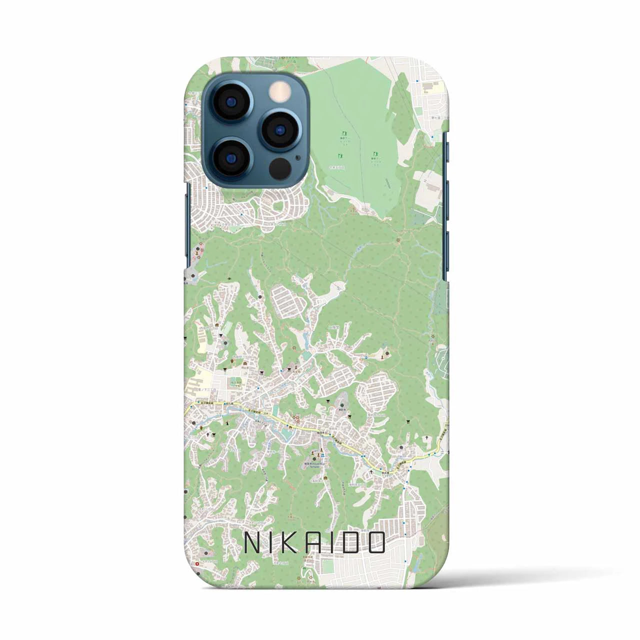 【二階堂(神奈川県)】地図柄iPhoneケース(バックカバータイプ)